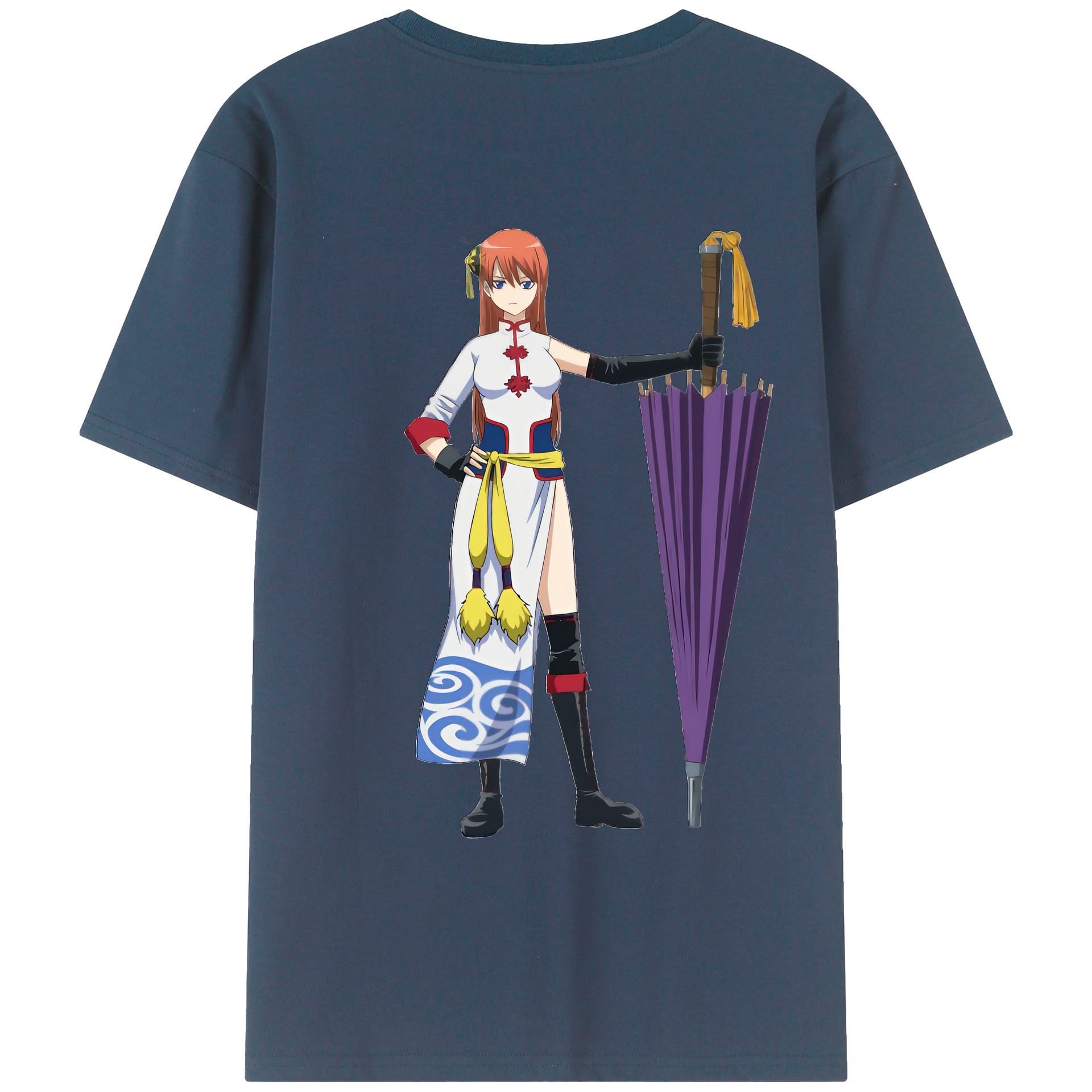 （画像用） ぎんたま 坂田銀時（さかたぎんとき） 神楽 志村新八（しむら しんぱち） GINTAMA Sakata Gintoki Kagura Shimura Shinpachi 綿100％ メンズ半袖Tシャツ（バックプリント） 通気性