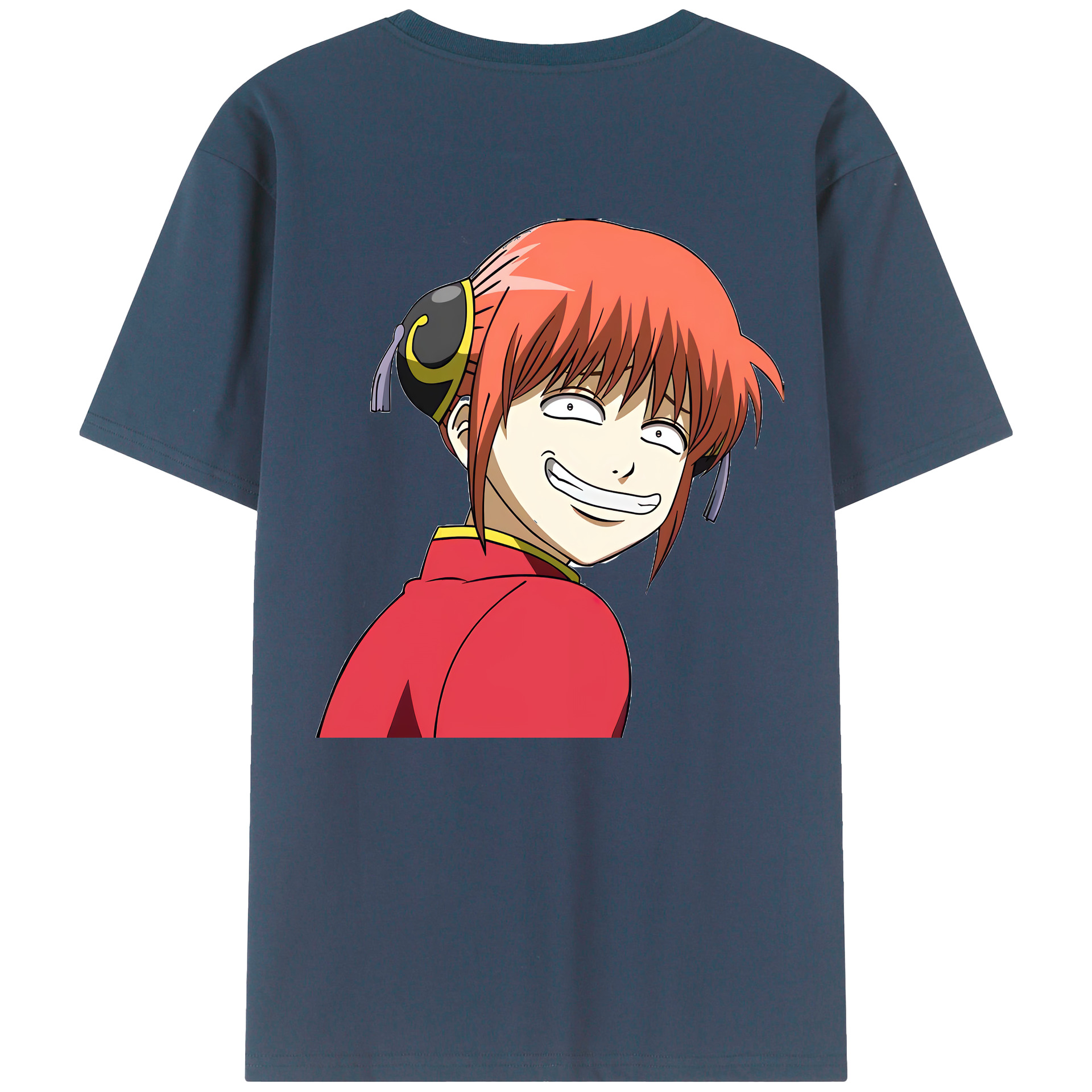（画像用） ぎんたま 坂田銀時（さかたぎんとき） 神楽 志村新八（しむら しんぱち） GINTAMA Sakata Gintoki Kagura Shimura Shinpachi 綿100％ メンズ半袖Tシャツ（バックプリント） 通気性
