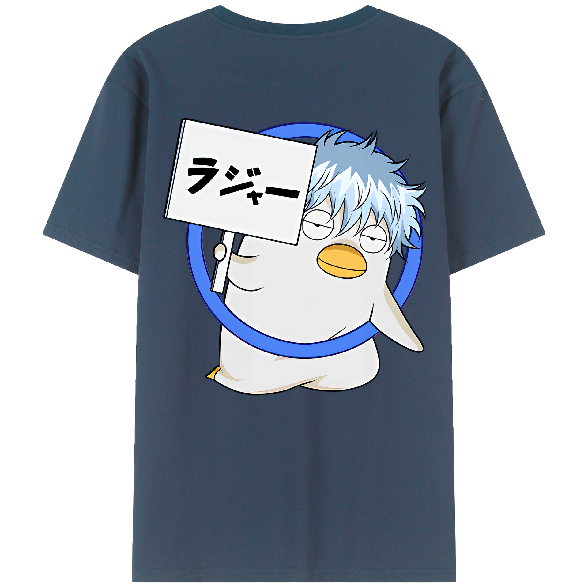 （画像用） ぎんたま 坂田銀時（さかたぎんとき） 神楽 志村新八（しむら しんぱち） GINTAMA Sakata Gintoki Kagura Shimura Shinpachi 綿100％ メンズ半袖Tシャツ（バックプリント） 通気性