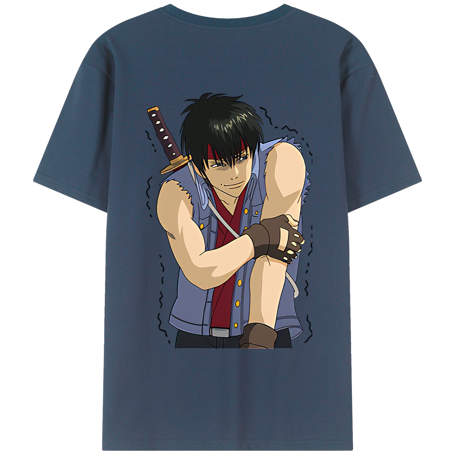 （画像用） ぎんたま 坂田銀時（さかたぎんとき） 神楽 志村新八（しむら しんぱち） GINTAMA Sakata Gintoki Kagura Shimura Shinpachi 綿100％ メンズ半袖Tシャツ（バックプリント） 通気性