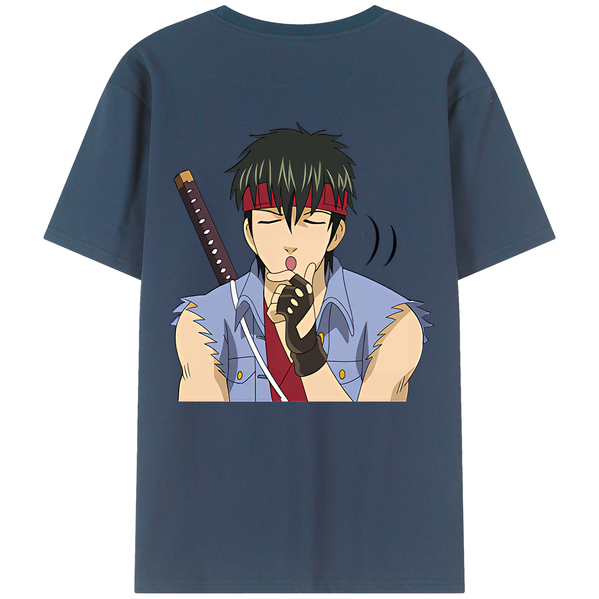 （画像用） ぎんたま 坂田銀時（さかたぎんとき） 神楽 志村新八（しむら しんぱち） GINTAMA Sakata Gintoki Kagura Shimura Shinpachi 綿100％ メンズ半袖Tシャツ（バックプリント） 通気性