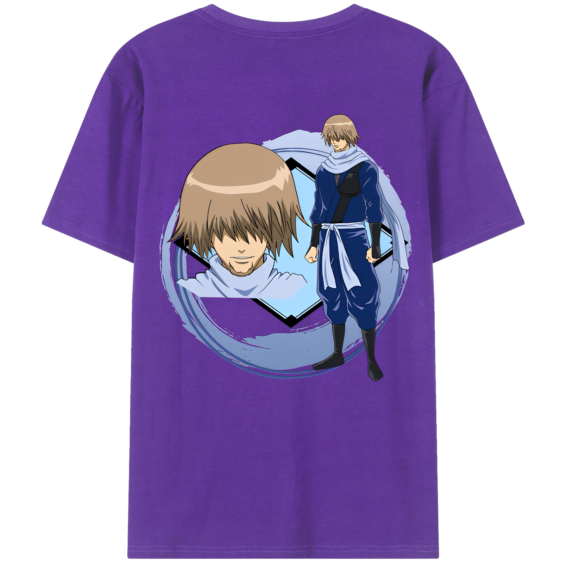 （画像用） ぎんたま 坂田銀時（さかたぎんとき） 神楽 志村新八（しむら しんぱち） GINTAMA Sakata Gintoki Kagura Shimura Shinpachi 綿100％ メンズ半袖Tシャツ（バックプリント） 通気性
