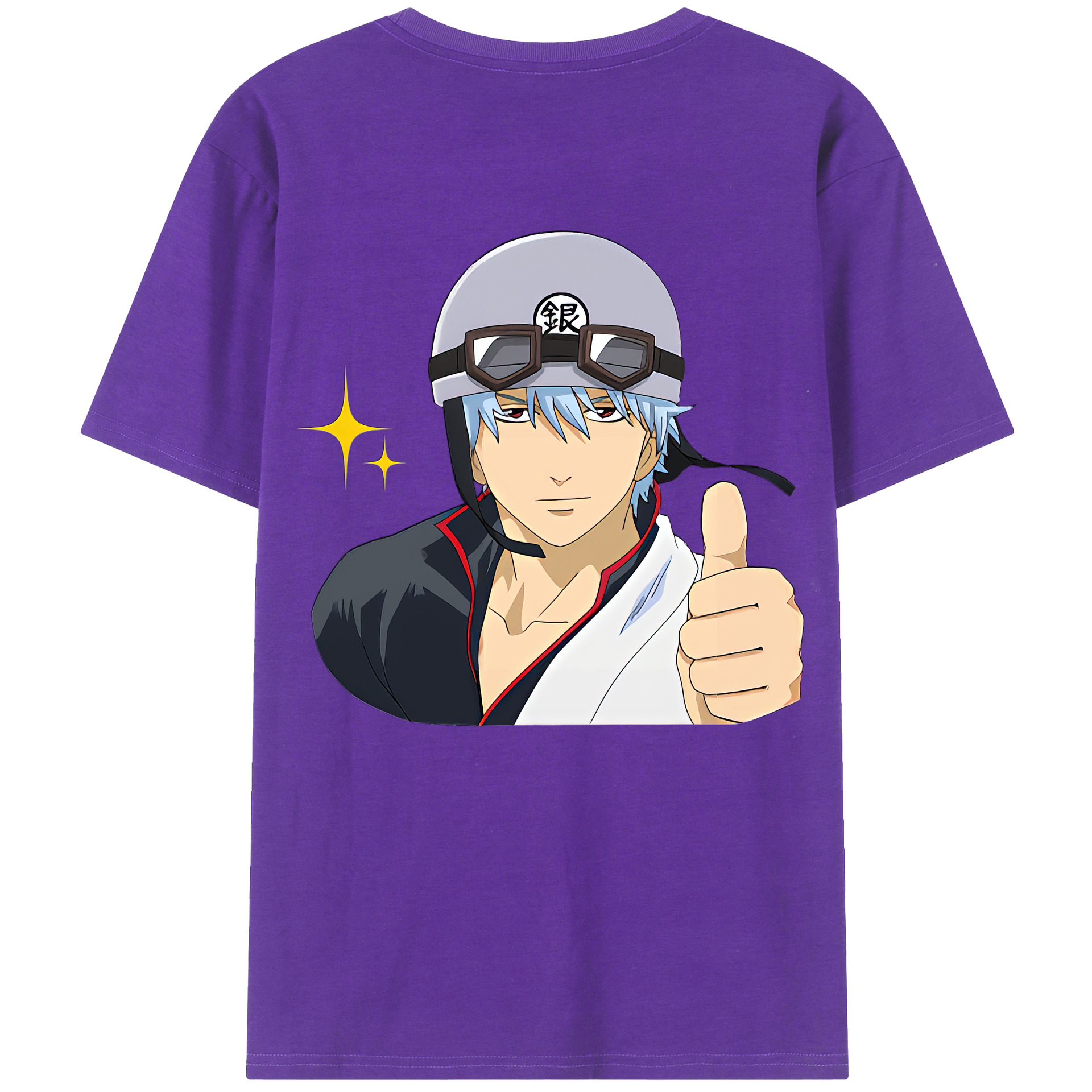 （画像用） ぎんたま 坂田銀時（さかたぎんとき） 神楽 志村新八（しむら しんぱち） GINTAMA Sakata Gintoki Kagura Shimura Shinpachi 綿100％ メンズ半袖Tシャツ（バックプリント） 通気性