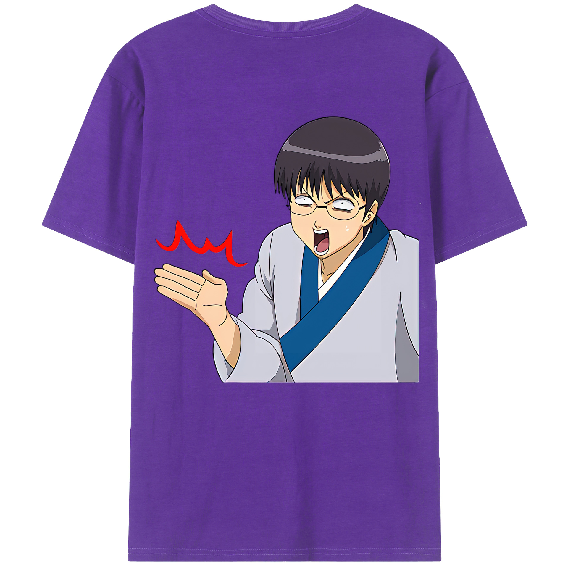 （画像用） ぎんたま 坂田銀時（さかたぎんとき） 神楽 志村新八（しむら しんぱち） GINTAMA Sakata Gintoki Kagura Shimura Shinpachi 綿100％ メンズ半袖Tシャツ（バックプリント） 通気性