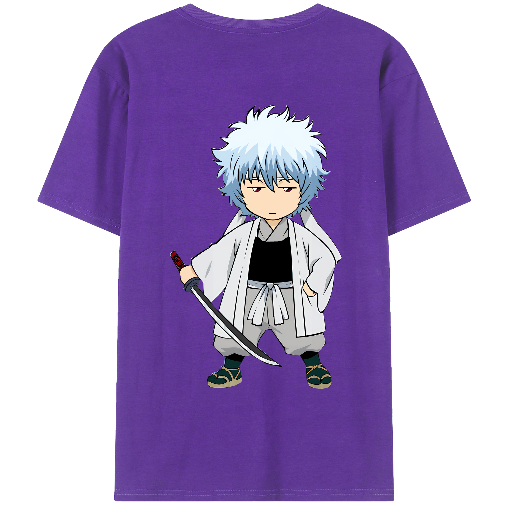 （画像用） ぎんたま 坂田銀時（さかたぎんとき） 神楽 志村新八（しむら しんぱち） GINTAMA Sakata Gintoki Kagura Shimura Shinpachi 綿100％ メンズ半袖Tシャツ（バックプリント） 通気性