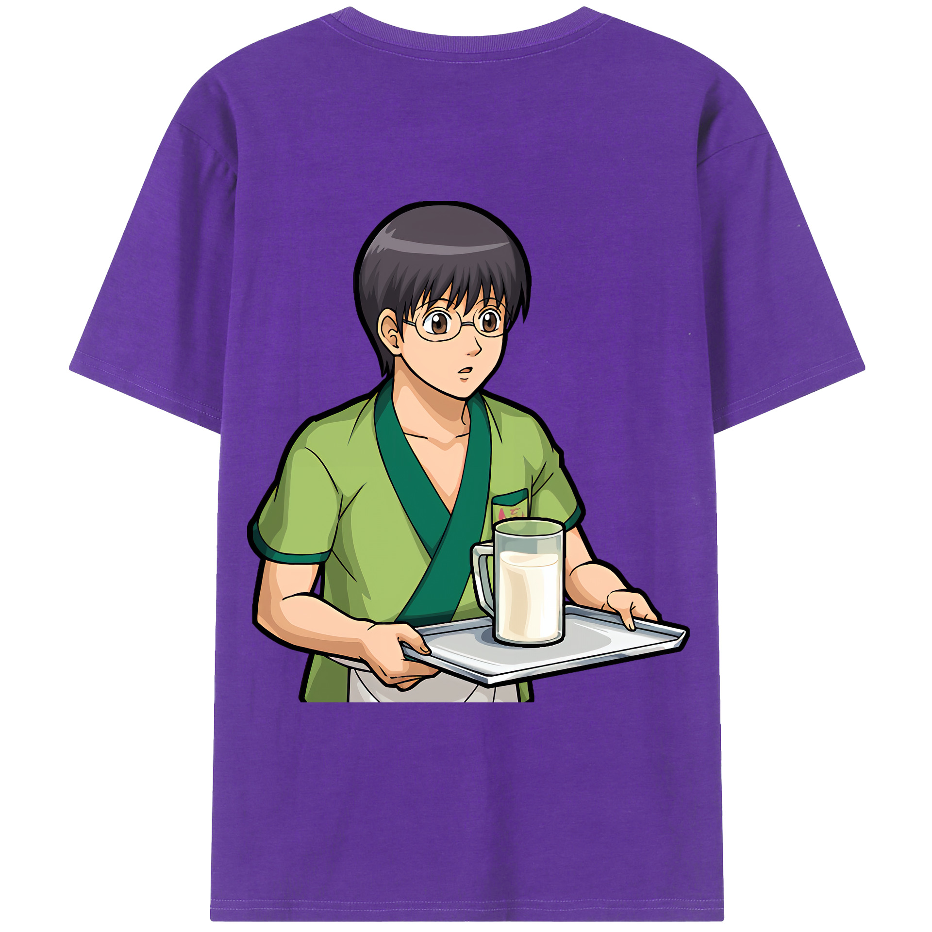 （画像用） ぎんたま 坂田銀時（さかたぎんとき） 神楽 志村新八（しむら しんぱち） GINTAMA Sakata Gintoki Kagura Shimura Shinpachi 綿100％ メンズ半袖Tシャツ（バックプリント） 通気性