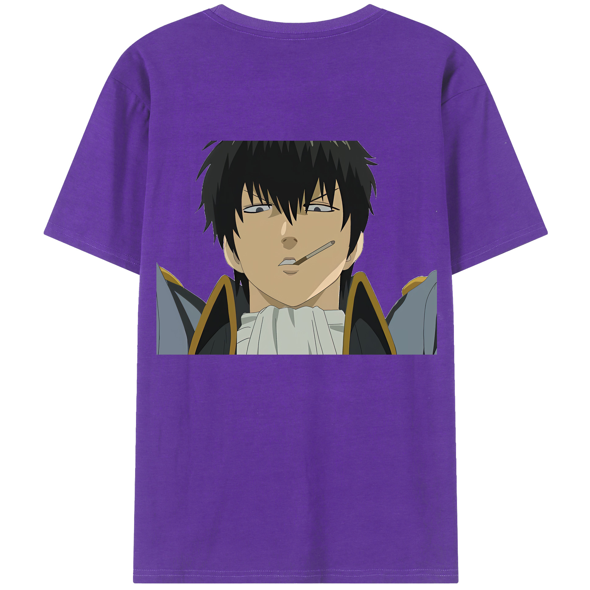 （画像用） ぎんたま 坂田銀時（さかたぎんとき） 神楽 志村新八（しむら しんぱち） GINTAMA Sakata Gintoki Kagura Shimura Shinpachi 綿100％ メンズ半袖Tシャツ（バックプリント） 通気性