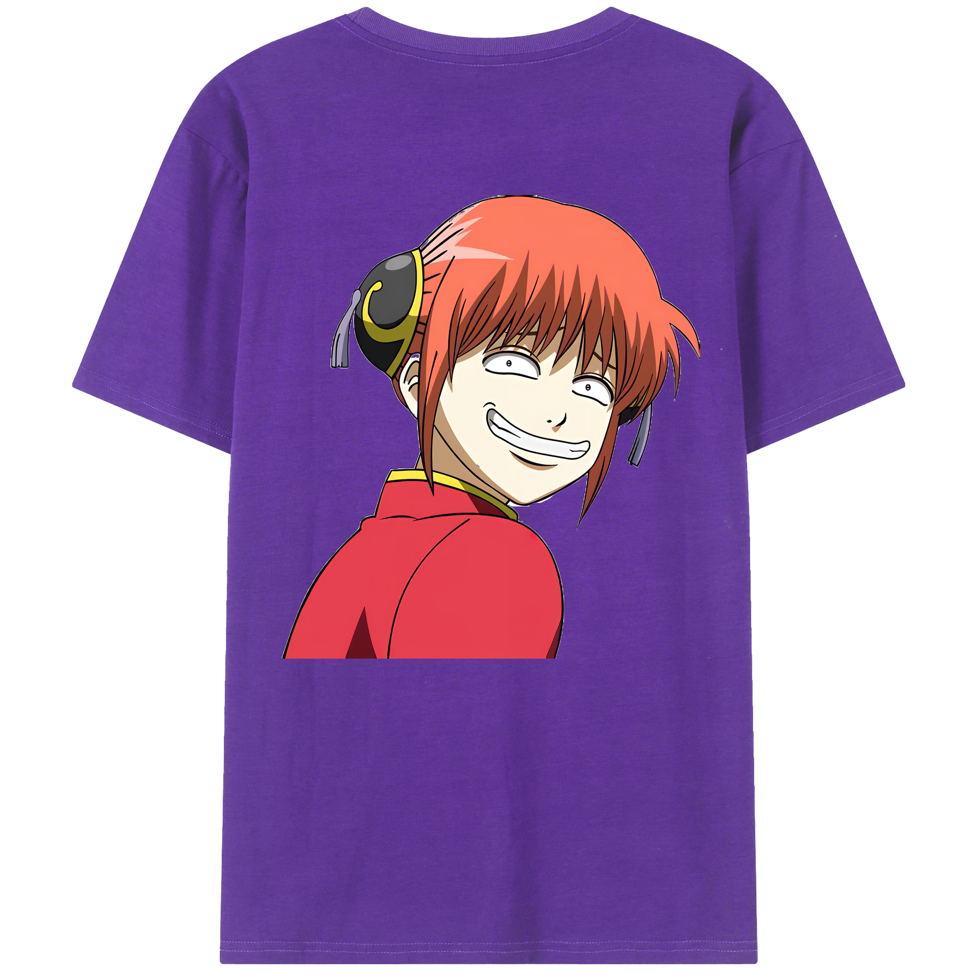 （画像用） ぎんたま 坂田銀時（さかたぎんとき） 神楽 志村新八（しむら しんぱち） GINTAMA Sakata Gintoki Kagura Shimura Shinpachi 綿100％ メンズ半袖Tシャツ（バックプリント） 通気性