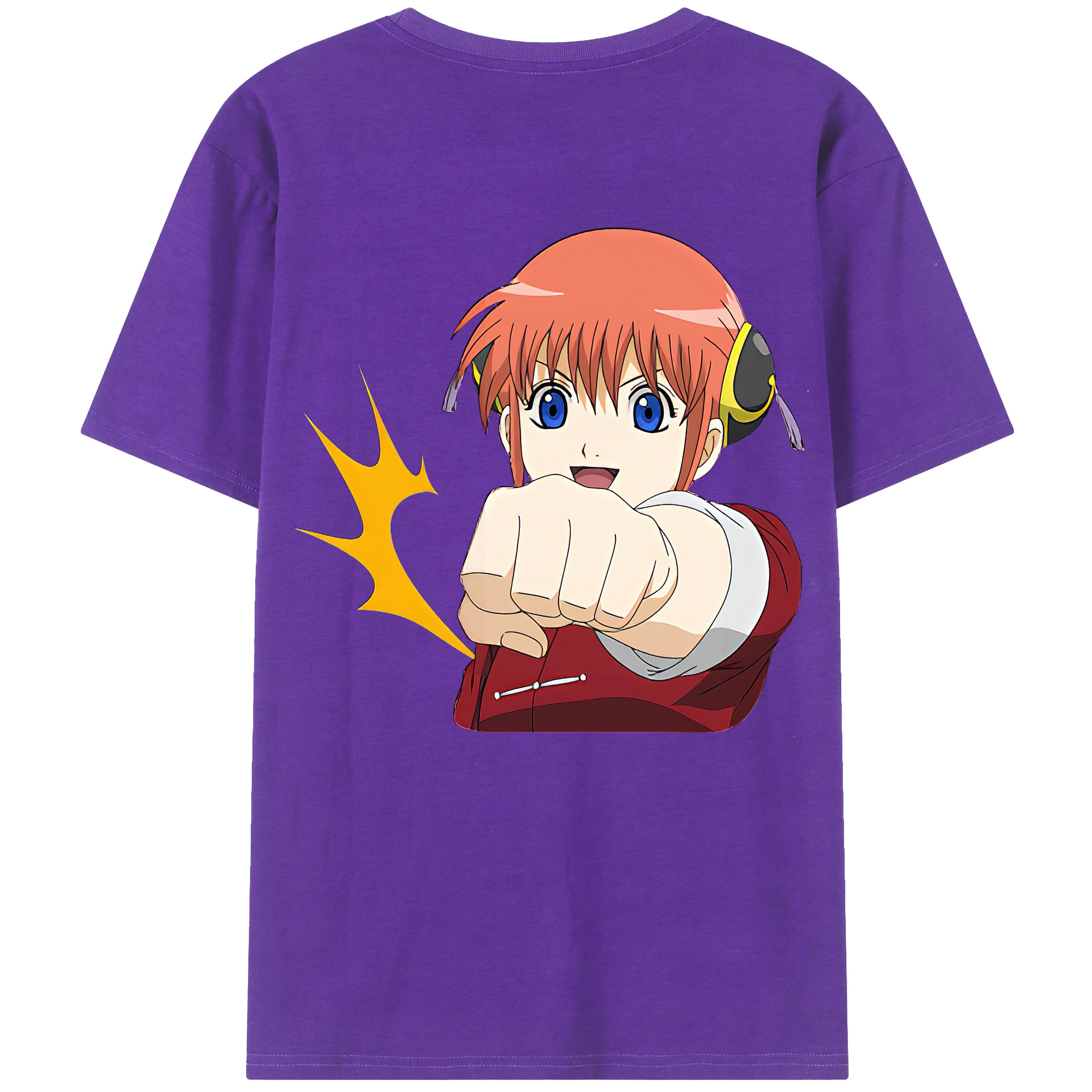 （画像用） ぎんたま 坂田銀時（さかたぎんとき） 神楽 志村新八（しむら しんぱち） GINTAMA Sakata Gintoki Kagura Shimura Shinpachi 綿100％ メンズ半袖Tシャツ（バックプリント） 通気性