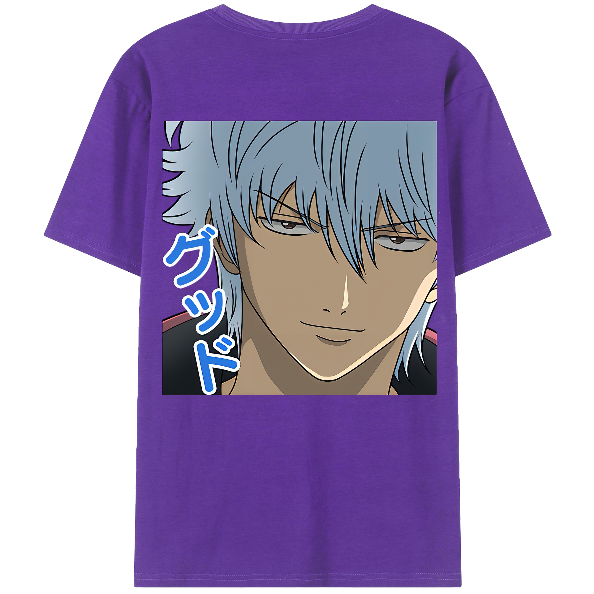 （画像用） ぎんたま 坂田銀時（さかたぎんとき） 神楽 志村新八（しむら しんぱち） GINTAMA Sakata Gintoki Kagura Shimura Shinpachi 綿100％ メンズ半袖Tシャツ（バックプリント） 通気性