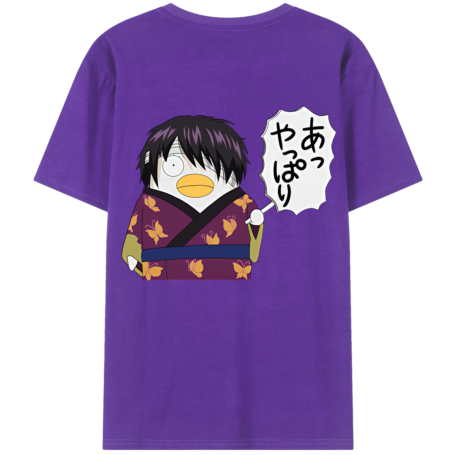 （画像用） ぎんたま 坂田銀時（さかたぎんとき） 神楽 志村新八（しむら しんぱち） GINTAMA Sakata Gintoki Kagura Shimura Shinpachi 綿100％ メンズ半袖Tシャツ（バックプリント） 通気性