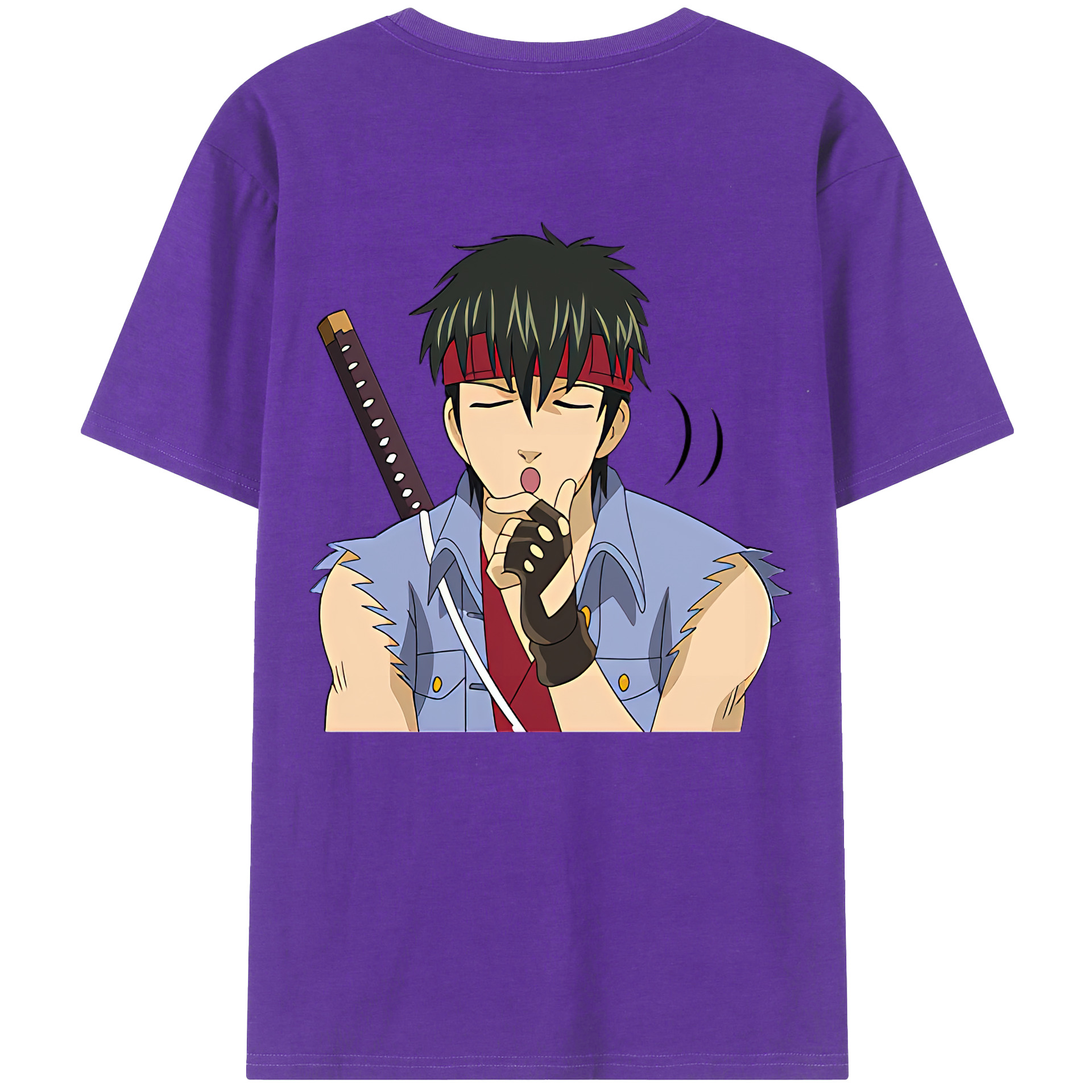 （画像用） ぎんたま 坂田銀時（さかたぎんとき） 神楽 志村新八（しむら しんぱち） GINTAMA Sakata Gintoki Kagura Shimura Shinpachi 綿100％ メンズ半袖Tシャツ（バックプリント） 通気性
