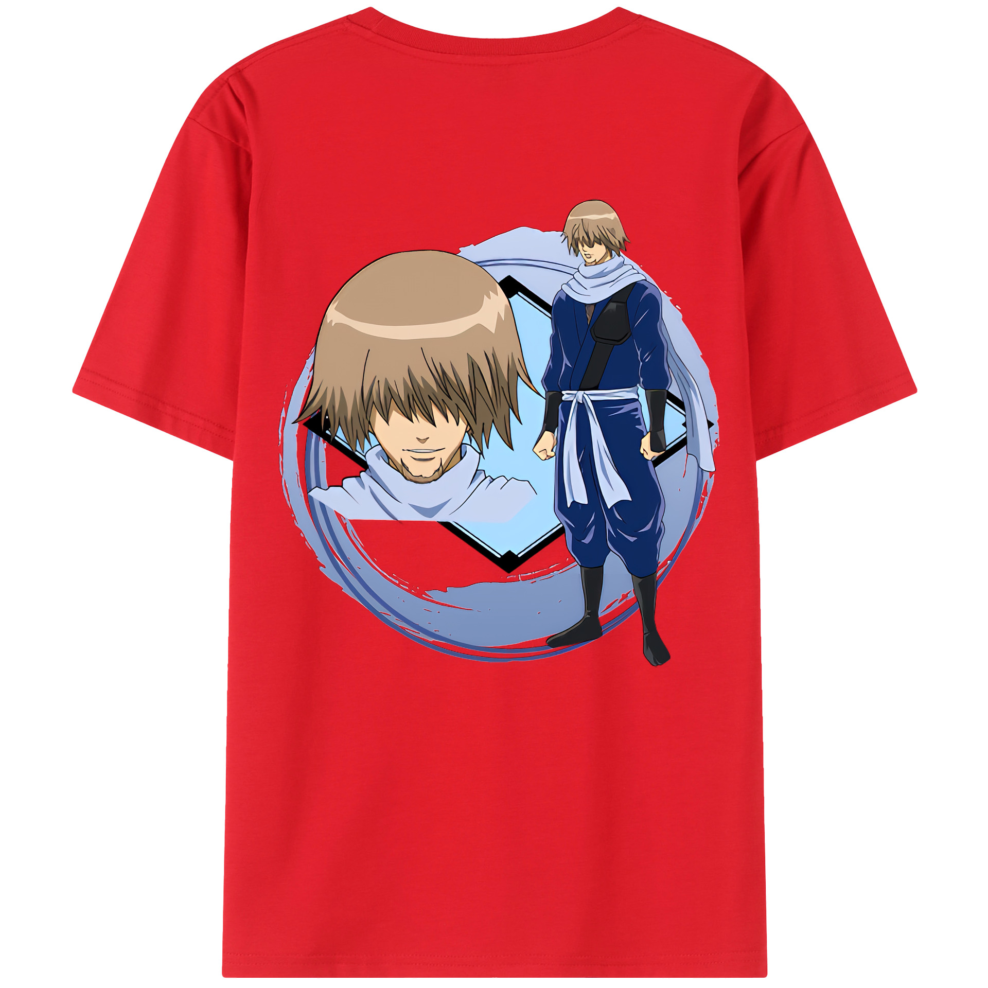 （画像用） ぎんたま 坂田銀時（さかたぎんとき） 神楽 志村新八（しむら しんぱち） GINTAMA Sakata Gintoki Kagura Shimura Shinpachi 綿100％ メンズ半袖Tシャツ（バックプリント） 通気性