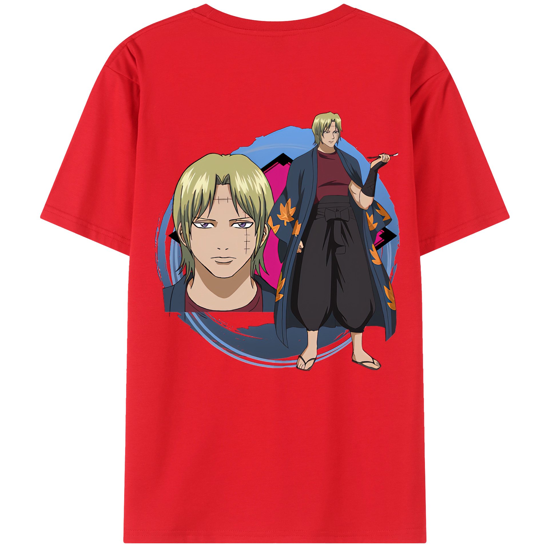 （画像用） ぎんたま 坂田銀時（さかたぎんとき） 神楽 志村新八（しむら しんぱち） GINTAMA Sakata Gintoki Kagura Shimura Shinpachi 綿100％ メンズ半袖Tシャツ（バックプリント） 通気性