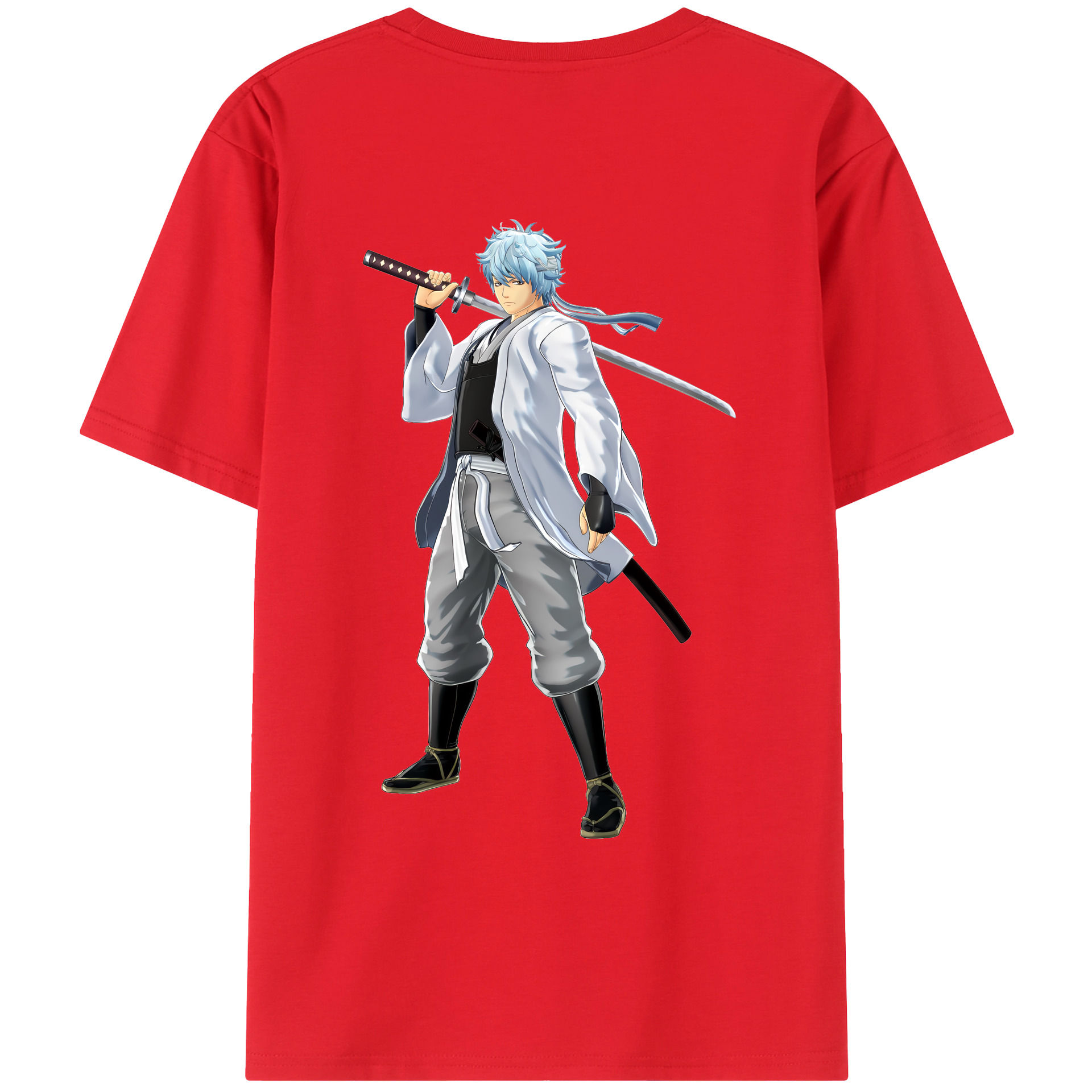 （画像用） ぎんたま 坂田銀時（さかたぎんとき） 神楽 志村新八（しむら しんぱち） GINTAMA Sakata Gintoki Kagura Shimura Shinpachi 綿100％ メンズ半袖Tシャツ（バックプリント） 通気性