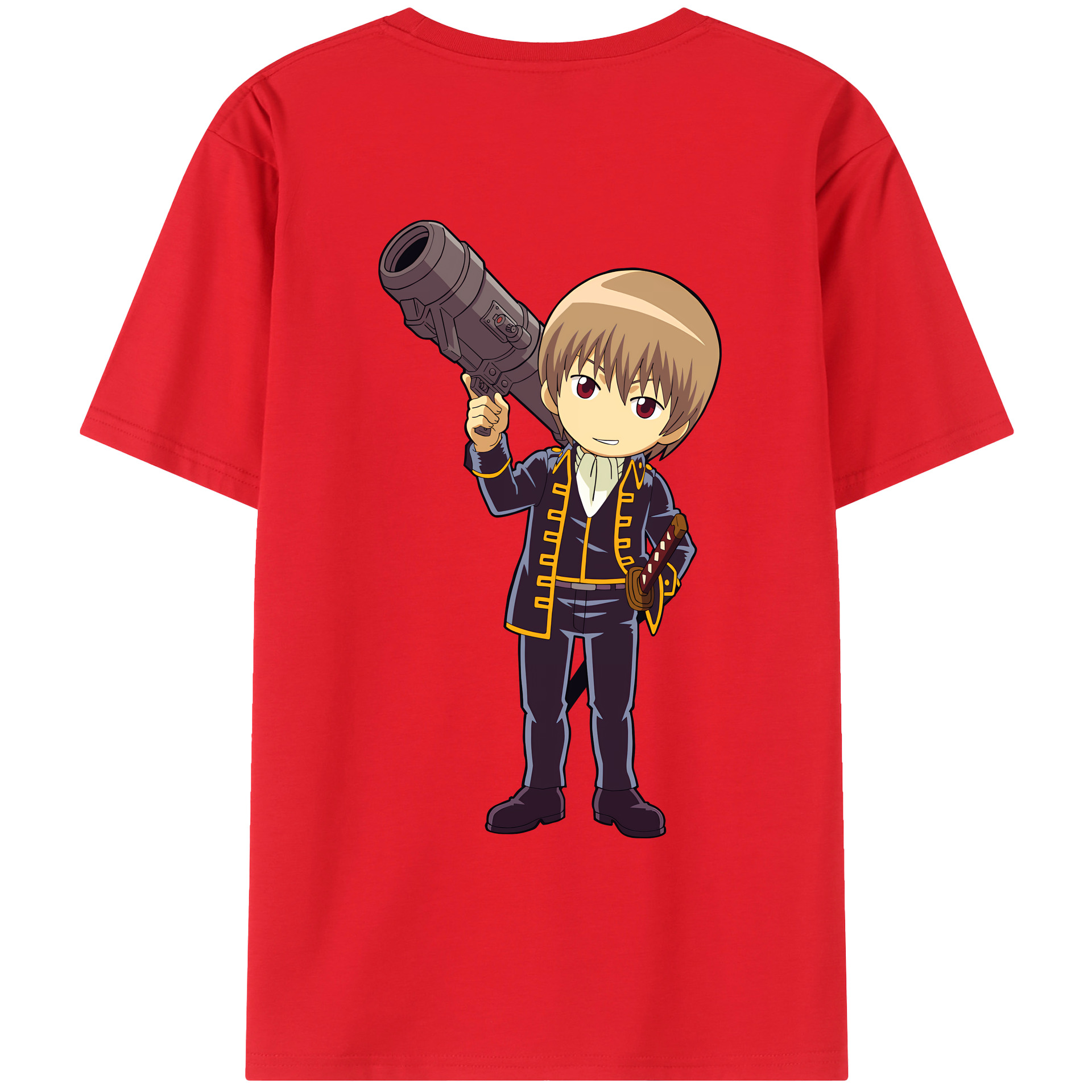 （画像用） ぎんたま 坂田銀時（さかたぎんとき） 神楽 志村新八（しむら しんぱち） GINTAMA Sakata Gintoki Kagura Shimura Shinpachi 綿100％ メンズ半袖Tシャツ（バックプリント） 通気性