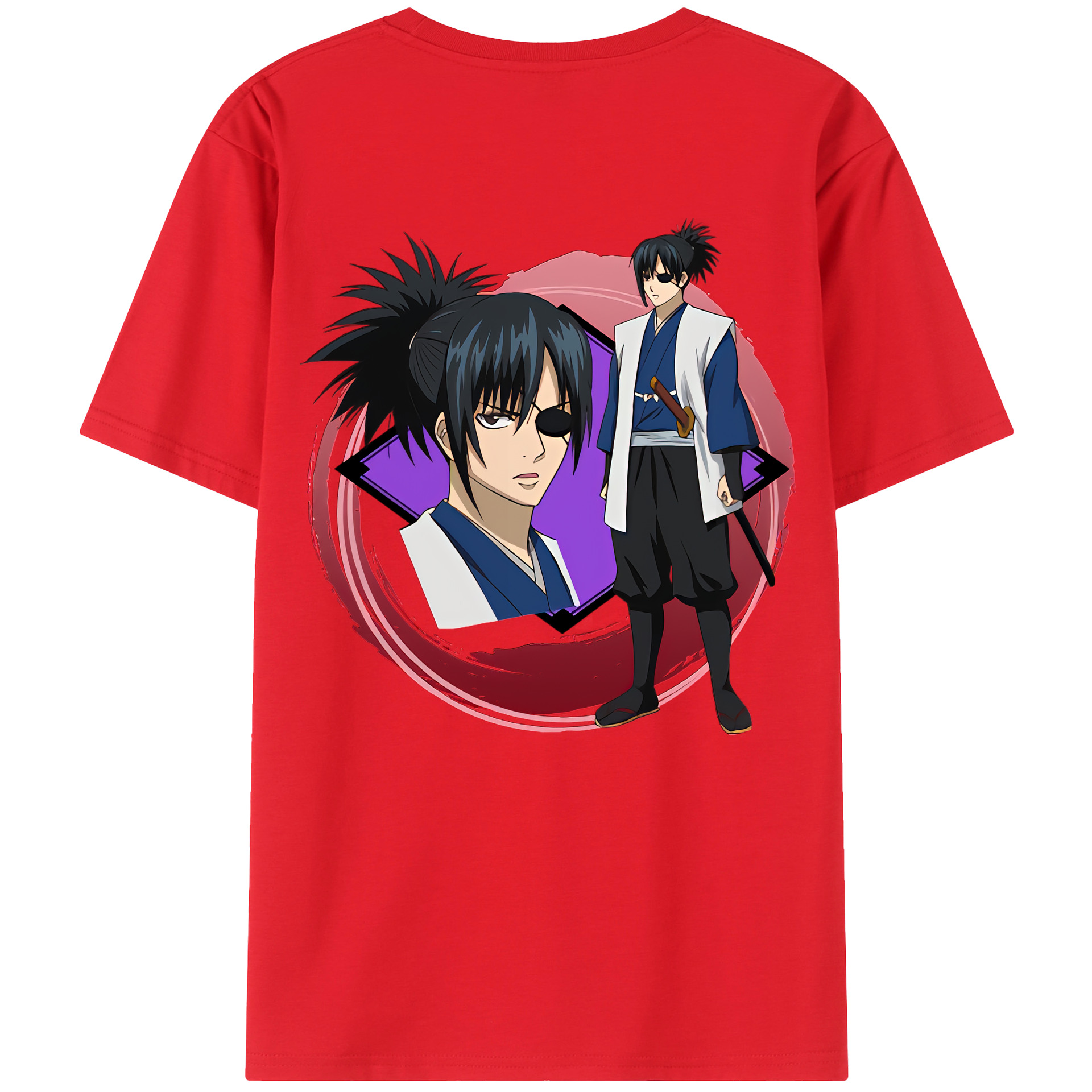 （画像用） ぎんたま 坂田銀時（さかたぎんとき） 神楽 志村新八（しむら しんぱち） GINTAMA Sakata Gintoki Kagura Shimura Shinpachi 綿100％ メンズ半袖Tシャツ（バックプリント） 通気性