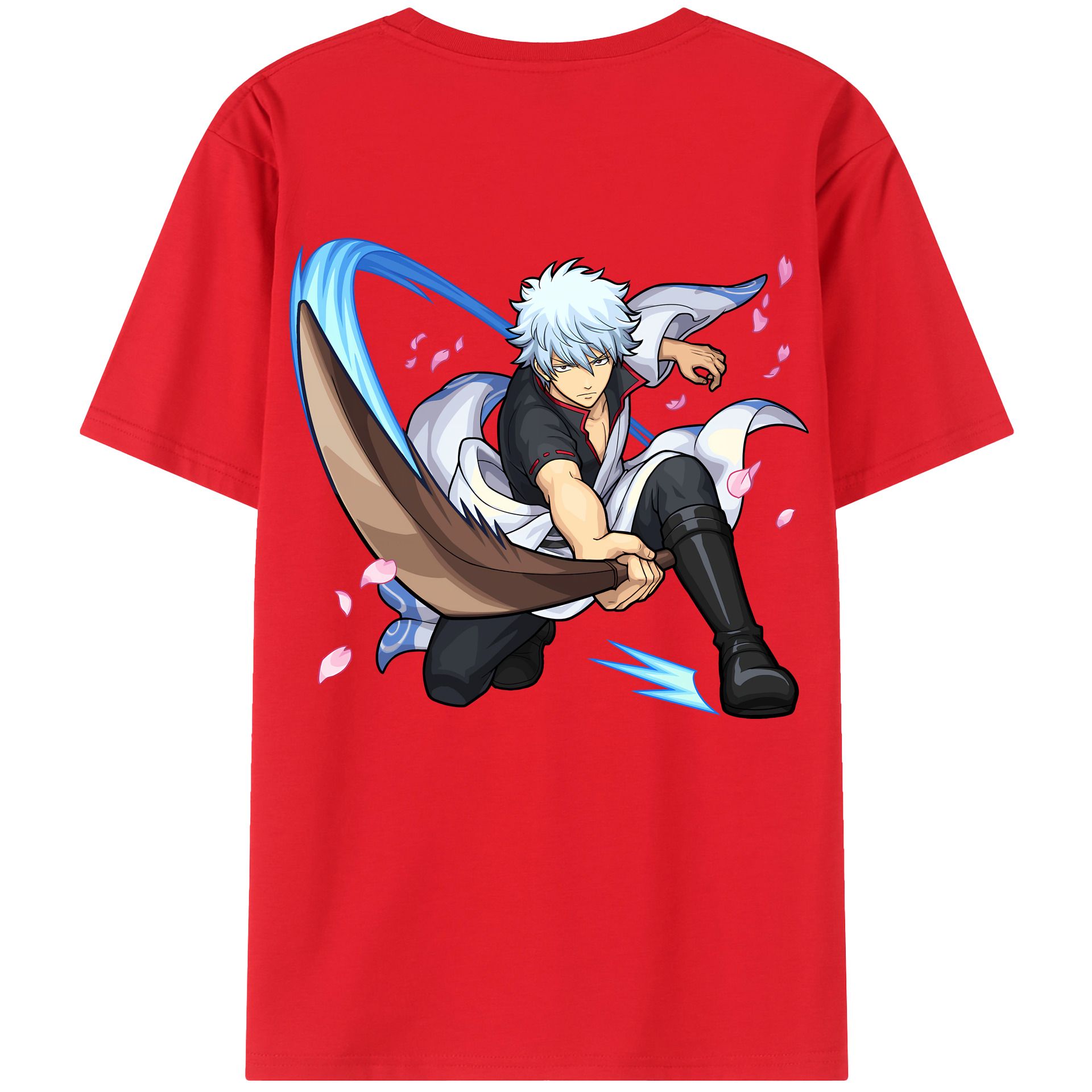 （画像用） ぎんたま 坂田銀時（さかたぎんとき） 神楽 志村新八（しむら しんぱち） GINTAMA Sakata Gintoki Kagura Shimura Shinpachi 綿100％ メンズ半袖Tシャツ（バックプリント） 通気性