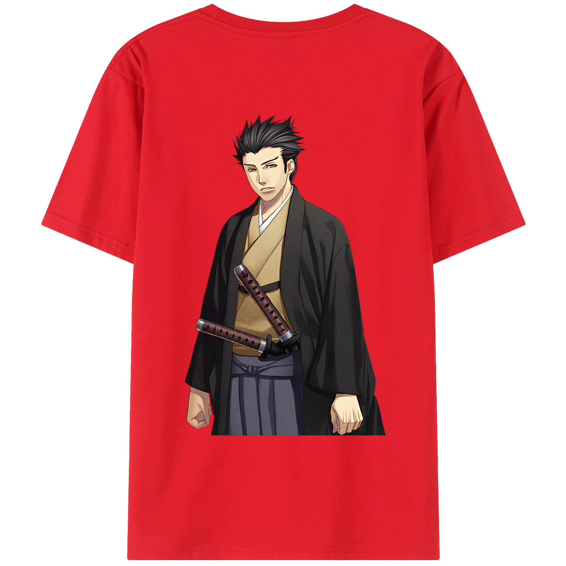 （画像用） ぎんたま 坂田銀時（さかたぎんとき） 神楽 志村新八（しむら しんぱち） GINTAMA Sakata Gintoki Kagura Shimura Shinpachi 綿100％ メンズ半袖Tシャツ（バックプリント） 通気性