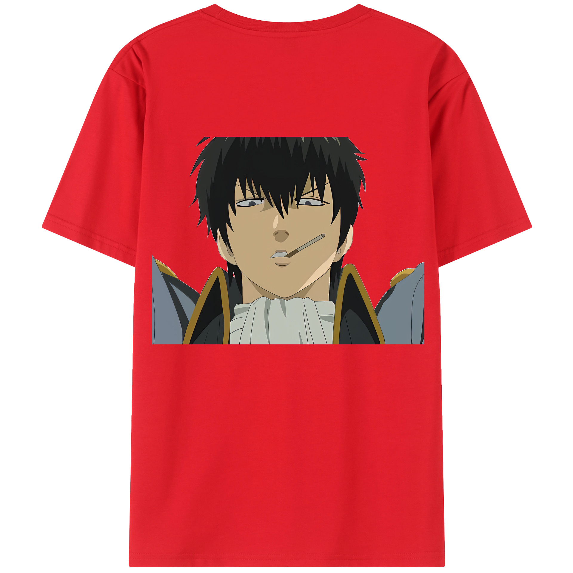 （画像用） ぎんたま 坂田銀時（さかたぎんとき） 神楽 志村新八（しむら しんぱち） GINTAMA Sakata Gintoki Kagura Shimura Shinpachi 綿100％ メンズ半袖Tシャツ（バックプリント） 通気性