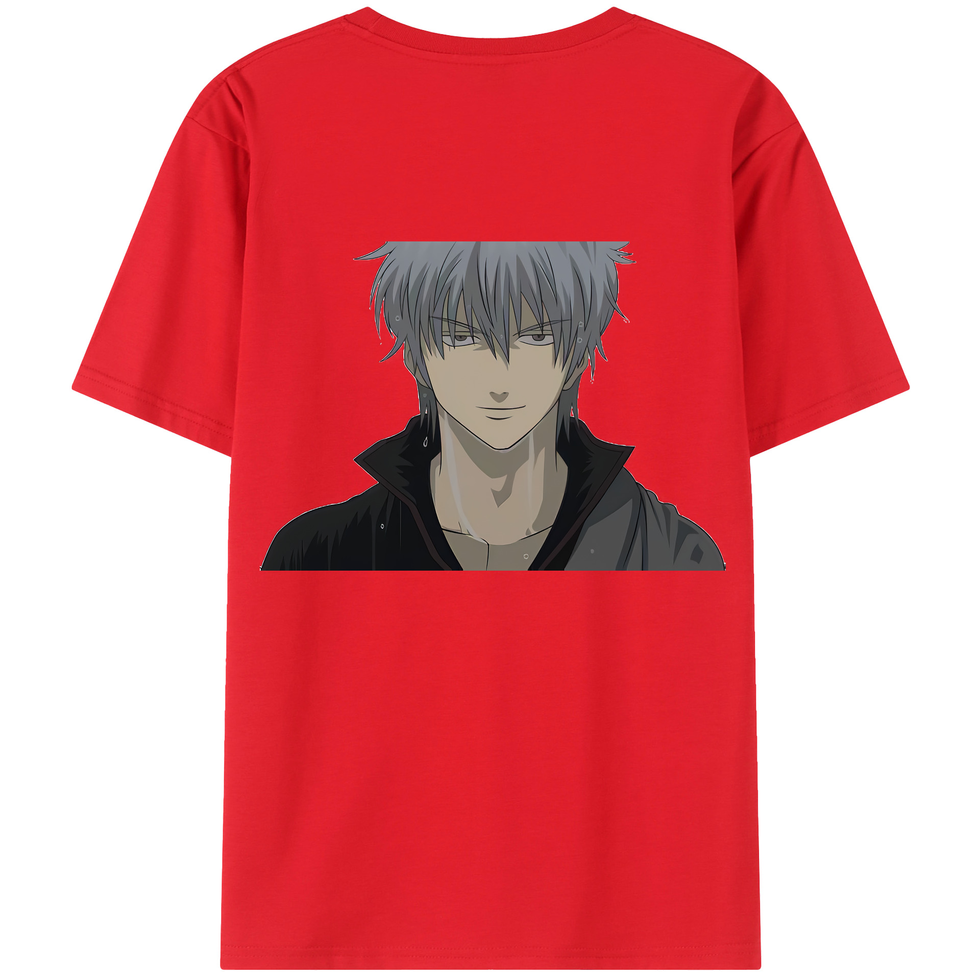 （画像用） ぎんたま 坂田銀時（さかたぎんとき） 神楽 志村新八（しむら しんぱち） GINTAMA Sakata Gintoki Kagura Shimura Shinpachi 綿100％ メンズ半袖Tシャツ（バックプリント） 通気性