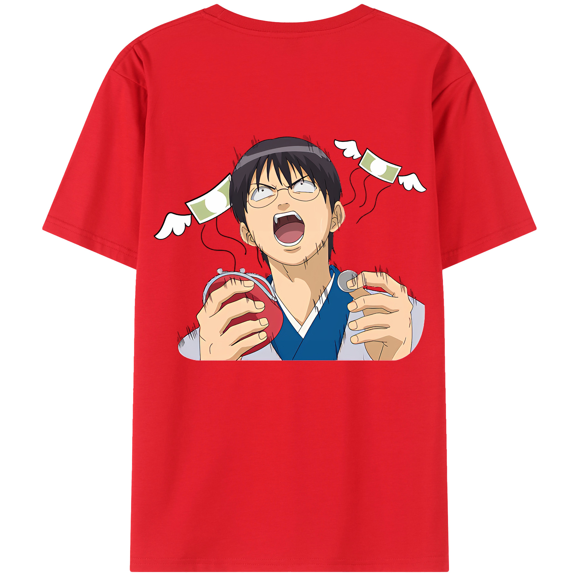 （画像用） ぎんたま 坂田銀時（さかたぎんとき） 神楽 志村新八（しむら しんぱち） GINTAMA Sakata Gintoki Kagura Shimura Shinpachi 綿100％ メンズ半袖Tシャツ（バックプリント） 通気性