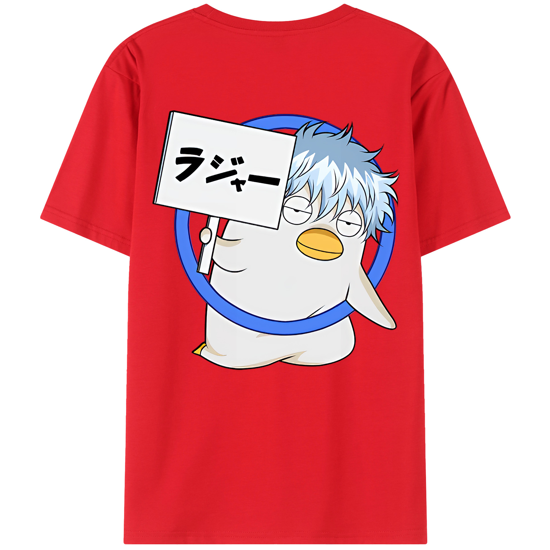 （画像用） ぎんたま 坂田銀時（さかたぎんとき） 神楽 志村新八（しむら しんぱち） GINTAMA Sakata Gintoki Kagura Shimura Shinpachi 綿100％ メンズ半袖Tシャツ（バックプリント） 通気性