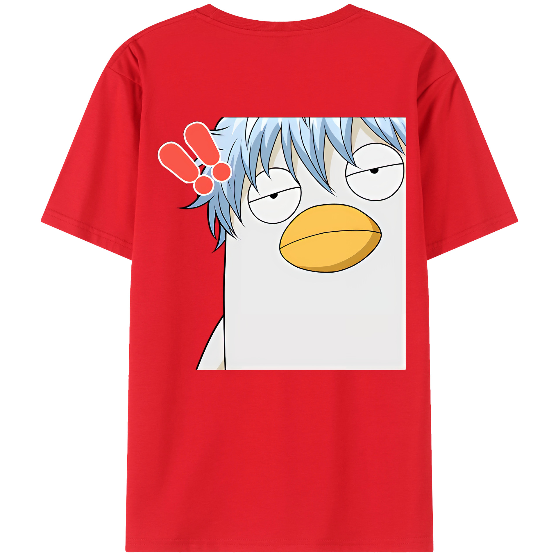 （画像用） ぎんたま 坂田銀時（さかたぎんとき） 神楽 志村新八（しむら しんぱち） GINTAMA Sakata Gintoki Kagura Shimura Shinpachi 綿100％ メンズ半袖Tシャツ（バックプリント） 通気性