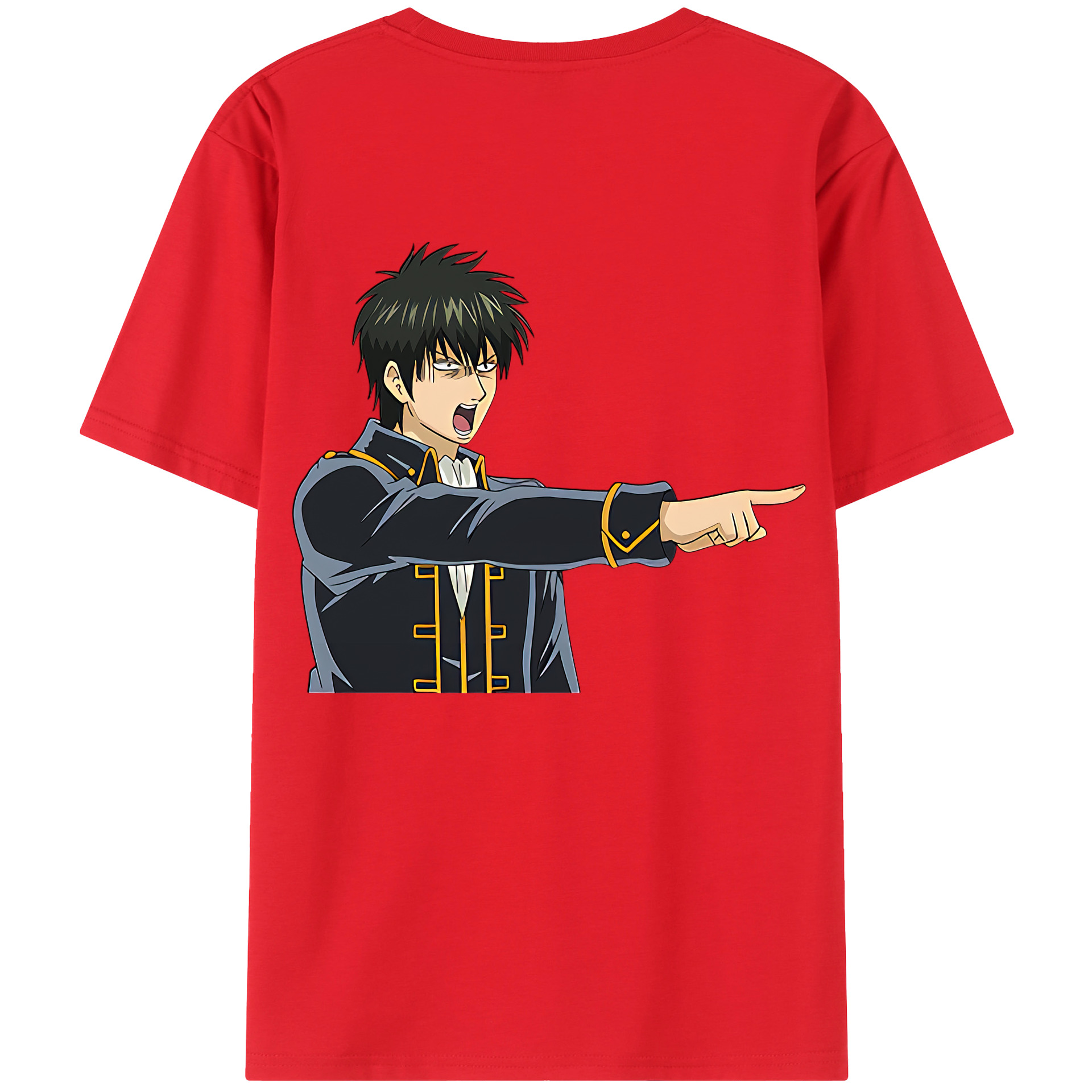 （画像用） ぎんたま 坂田銀時（さかたぎんとき） 神楽 志村新八（しむら しんぱち） GINTAMA Sakata Gintoki Kagura Shimura Shinpachi 綿100％ メンズ半袖Tシャツ（バックプリント） 通気性