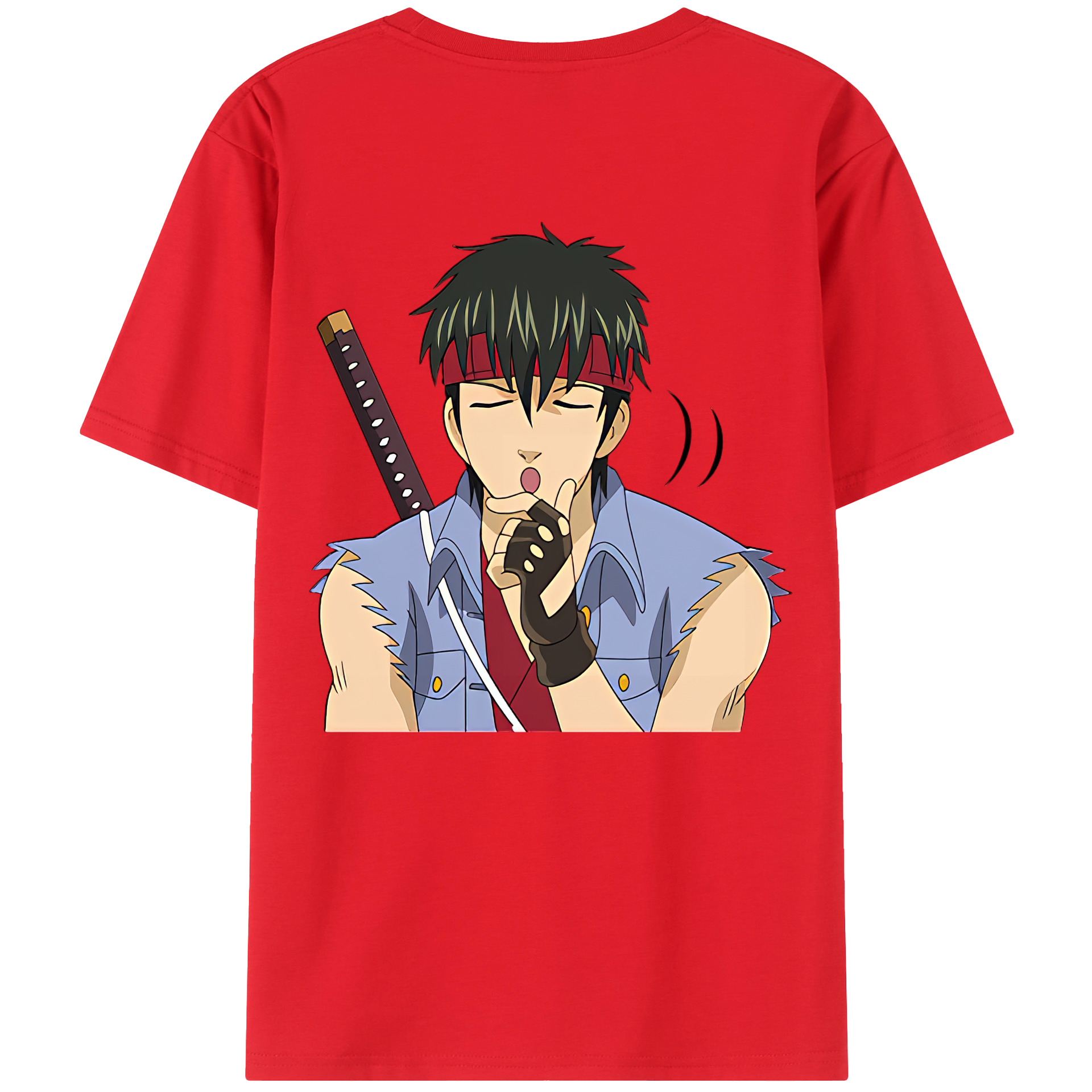 （画像用） ぎんたま 坂田銀時（さかたぎんとき） 神楽 志村新八（しむら しんぱち） GINTAMA Sakata Gintoki Kagura Shimura Shinpachi 綿100％ メンズ半袖Tシャツ（バックプリント） 通気性