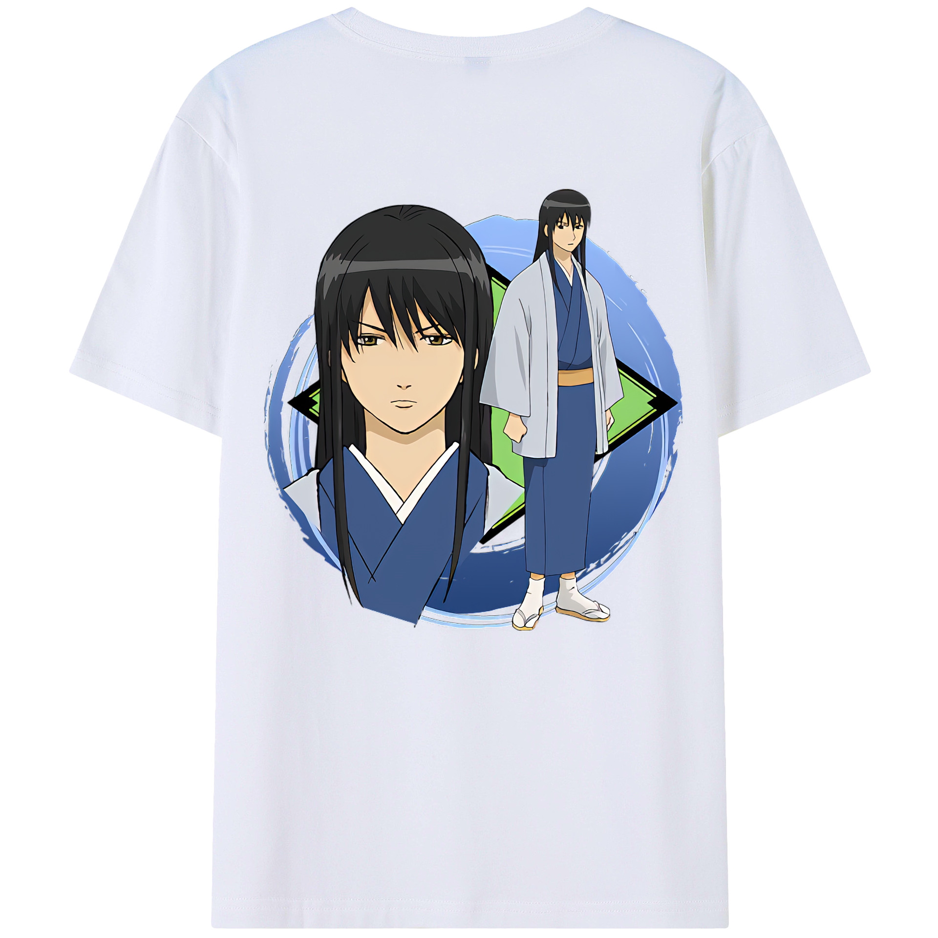 （画像用） ぎんたま 坂田銀時（さかたぎんとき） 神楽 志村新八（しむら しんぱち） GINTAMA Sakata Gintoki Kagura Shimura Shinpachi 綿100％ メンズ半袖Tシャツ（バックプリント） 通気性