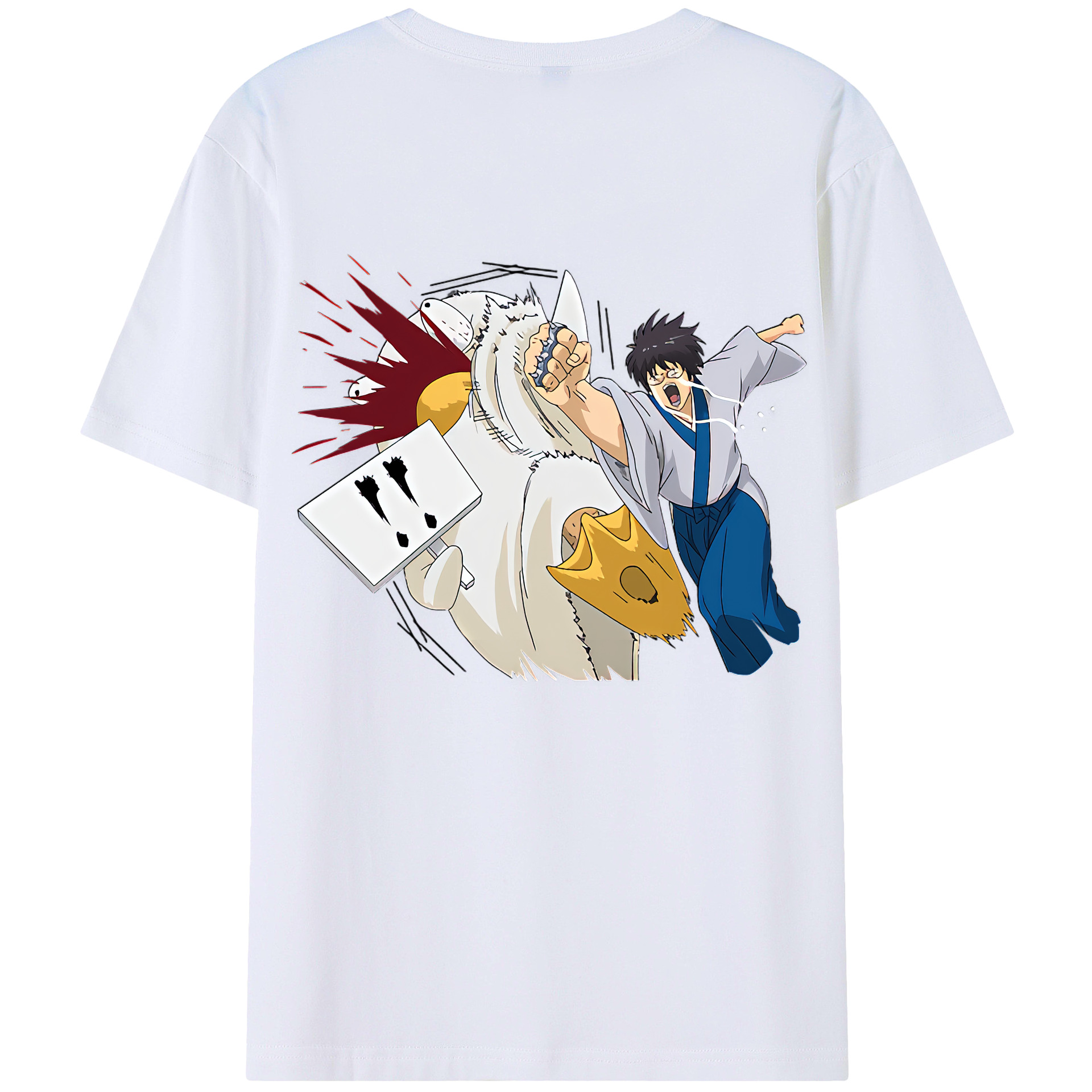 （画像用） ぎんたま 坂田銀時（さかたぎんとき） 神楽 志村新八（しむら しんぱち） GINTAMA Sakata Gintoki Kagura Shimura Shinpachi 綿100％ メンズ半袖Tシャツ（バックプリント） 通気性