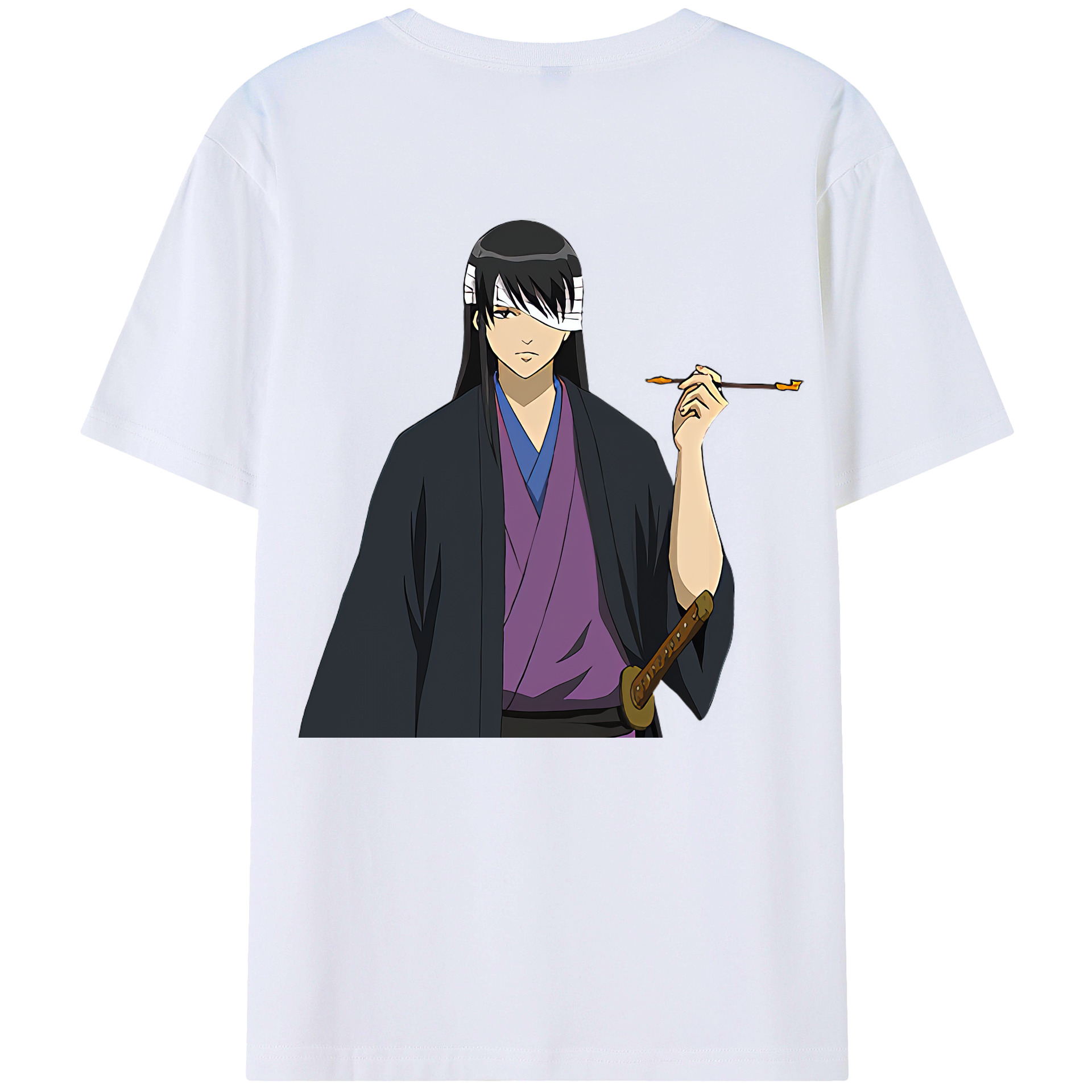 （画像用） ぎんたま 坂田銀時（さかたぎんとき） 神楽 志村新八（しむら しんぱち） GINTAMA Sakata Gintoki Kagura Shimura Shinpachi 綿100％ メンズ半袖Tシャツ（バックプリント） 通気性