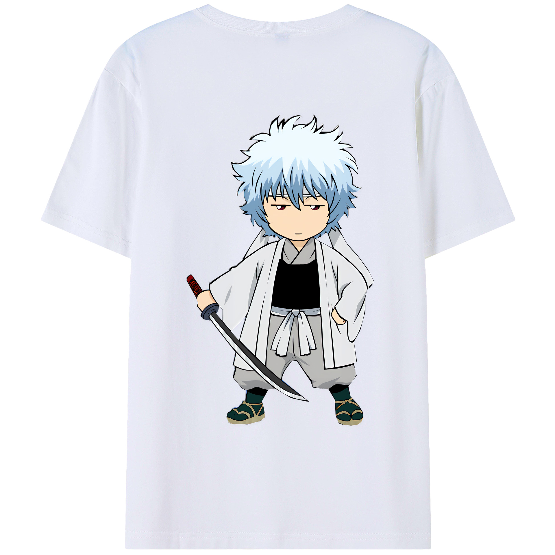 （画像用） ぎんたま 坂田銀時（さかたぎんとき） 神楽 志村新八（しむら しんぱち） GINTAMA Sakata Gintoki Kagura Shimura Shinpachi 綿100％ メンズ半袖Tシャツ（バックプリント） 通気性