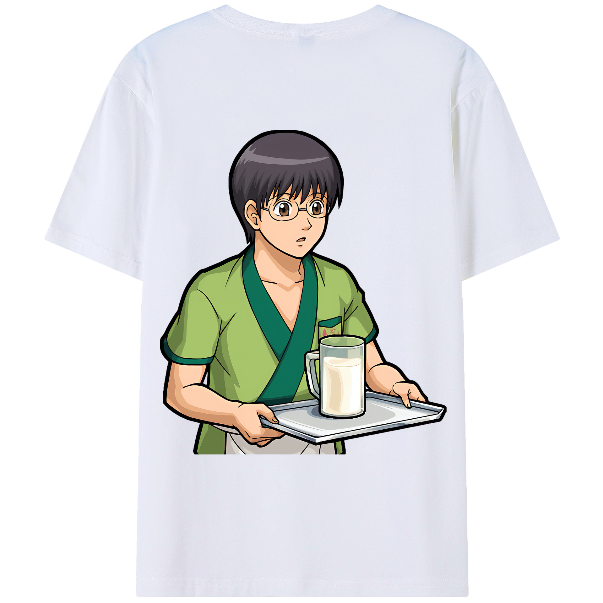 （画像用） ぎんたま 坂田銀時（さかたぎんとき） 神楽 志村新八（しむら しんぱち） GINTAMA Sakata Gintoki Kagura Shimura Shinpachi 綿100％ メンズ半袖Tシャツ（バックプリント） 通気性