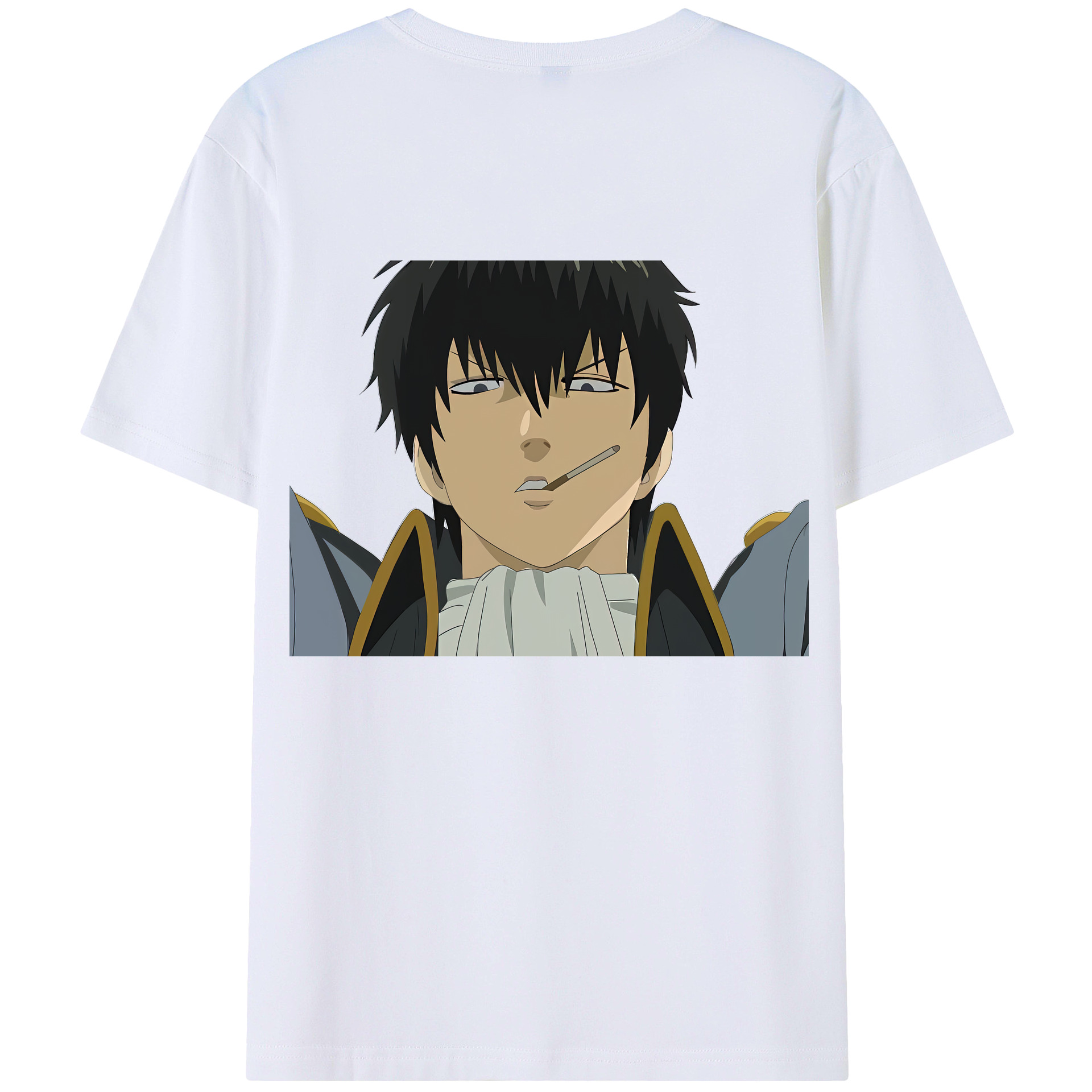 （画像用） ぎんたま 坂田銀時（さかたぎんとき） 神楽 志村新八（しむら しんぱち） GINTAMA Sakata Gintoki Kagura Shimura Shinpachi 綿100％ メンズ半袖Tシャツ（バックプリント） 通気性