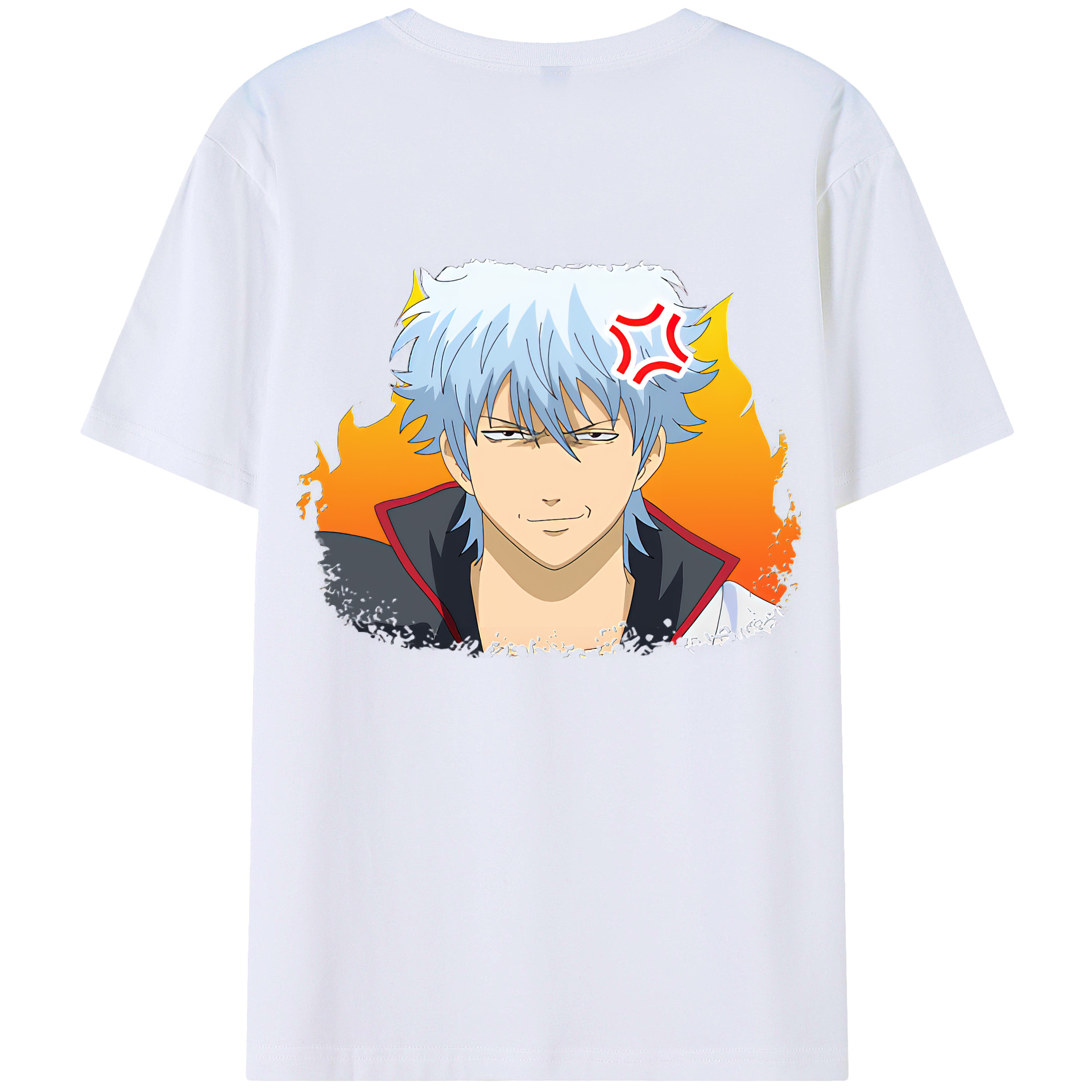 （画像用） ぎんたま 坂田銀時（さかたぎんとき） 神楽 志村新八（しむら しんぱち） GINTAMA Sakata Gintoki Kagura Shimura Shinpachi 綿100％ メンズ半袖Tシャツ（バックプリント） 通気性