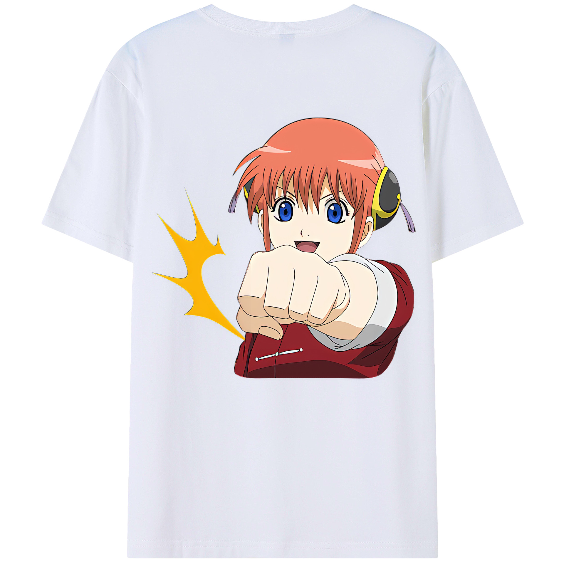 （画像用） ぎんたま 坂田銀時（さかたぎんとき） 神楽 志村新八（しむら しんぱち） GINTAMA Sakata Gintoki Kagura Shimura Shinpachi 綿100％ メンズ半袖Tシャツ（バックプリント） 通気性