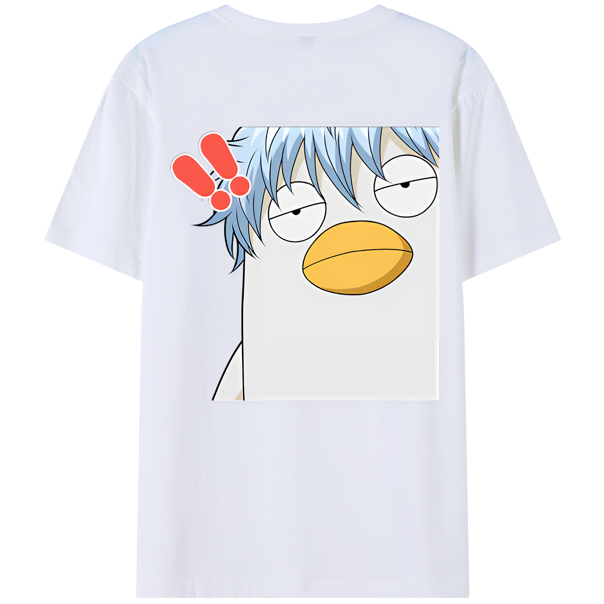 （画像用） ぎんたま 坂田銀時（さかたぎんとき） 神楽 志村新八（しむら しんぱち） GINTAMA Sakata Gintoki Kagura Shimura Shinpachi 綿100％ メンズ半袖Tシャツ（バックプリント） 通気性