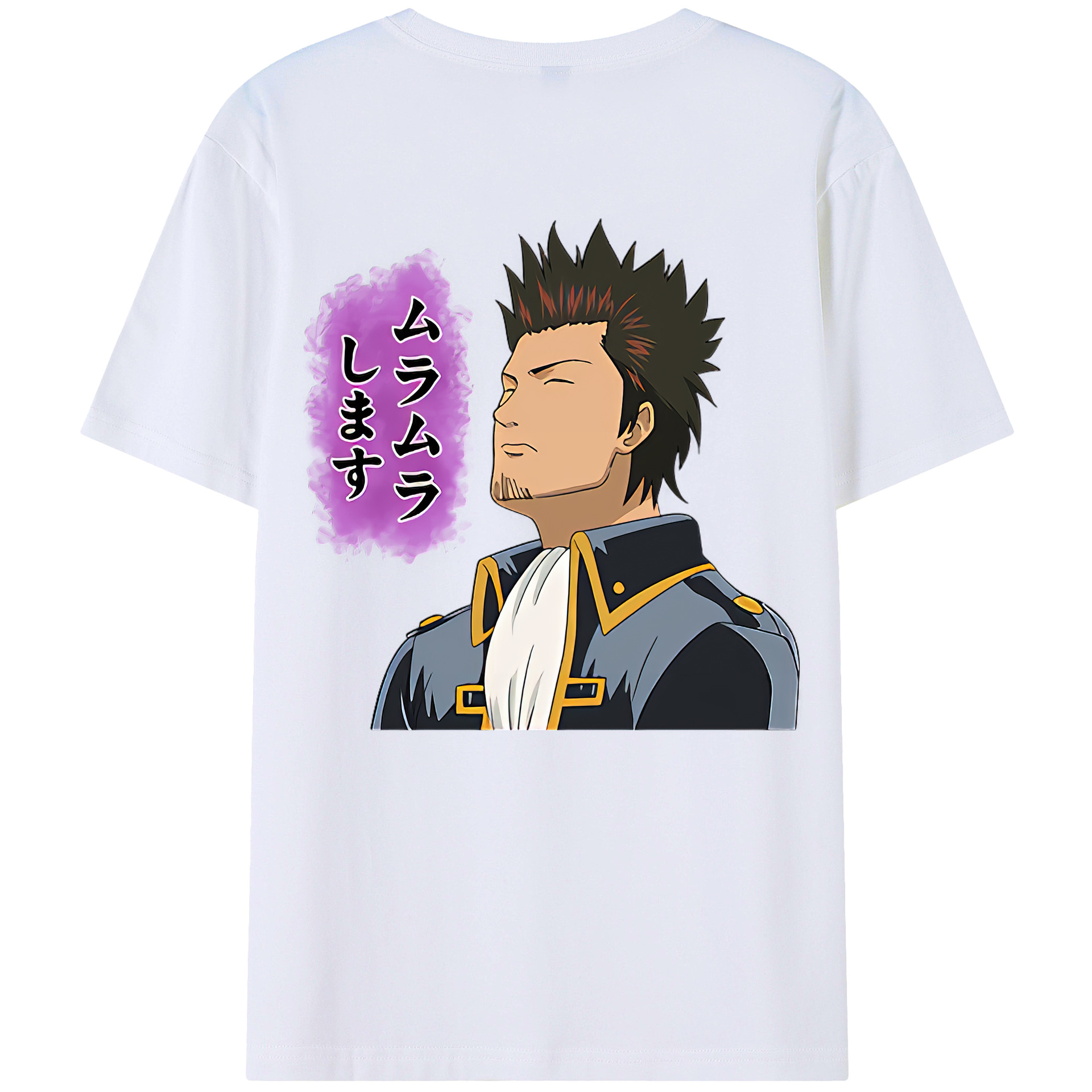 （画像用） ぎんたま 坂田銀時（さかたぎんとき） 神楽 志村新八（しむら しんぱち） GINTAMA Sakata Gintoki Kagura Shimura Shinpachi 綿100％ メンズ半袖Tシャツ（バックプリント） 通気性