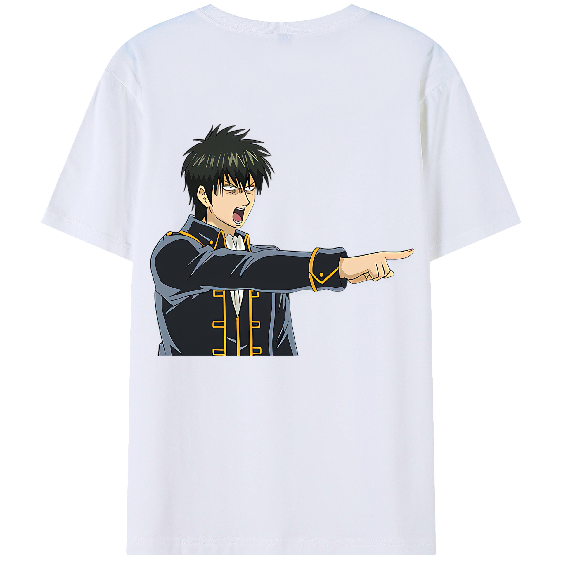 （画像用） ぎんたま 坂田銀時（さかたぎんとき） 神楽 志村新八（しむら しんぱち） GINTAMA Sakata Gintoki Kagura Shimura Shinpachi 綿100％ メンズ半袖Tシャツ（バックプリント） 通気性