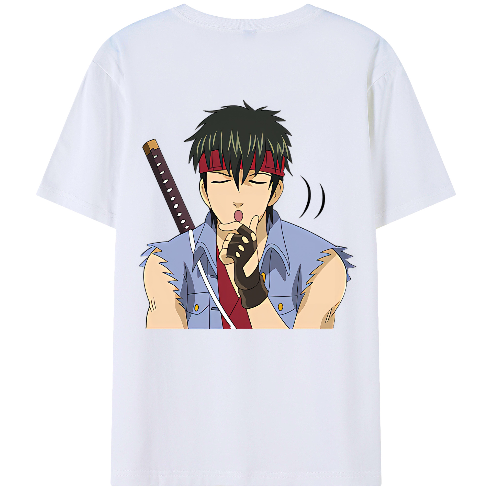 （画像用） ぎんたま 坂田銀時（さかたぎんとき） 神楽 志村新八（しむら しんぱち） GINTAMA Sakata Gintoki Kagura Shimura Shinpachi 綿100％ メンズ半袖Tシャツ（バックプリント） 通気性