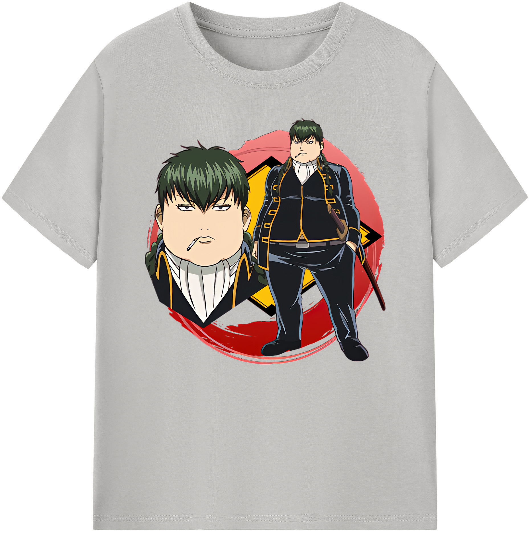 （画像用） ぎんたま 坂田銀時（さかたぎんとき） 神楽 志村新八（しむら しんぱち） GINTAMA Sakata Gintoki Kagura Shimura Shinpachi 綿100％ メンズ半袖Tシャツ｜肌触りやわらか＆通気性