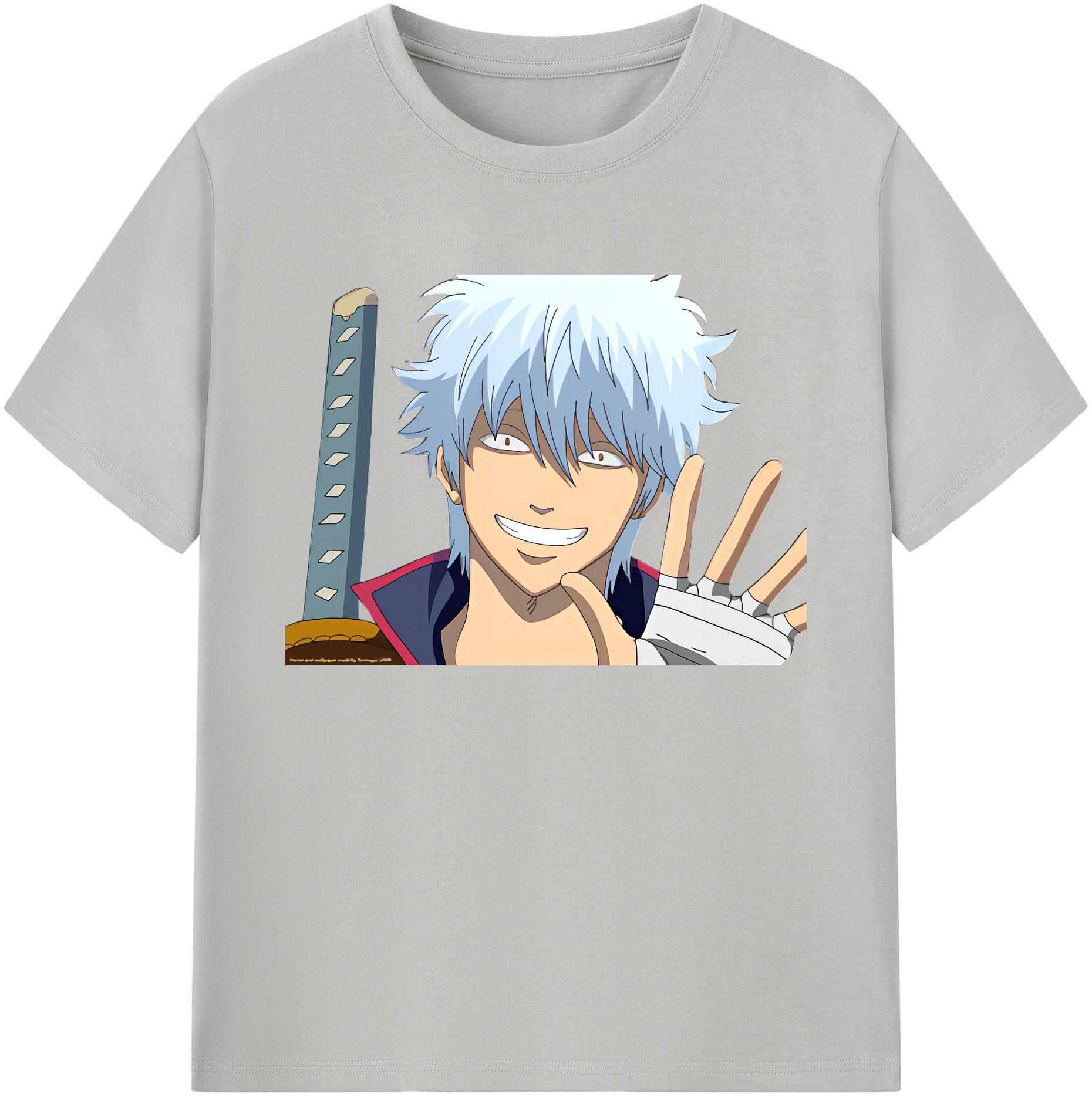 （画像用） ぎんたま 坂田銀時（さかたぎんとき） 神楽 志村新八（しむら しんぱち） GINTAMA Sakata Gintoki Kagura Shimura Shinpachi 綿100％ メンズ半袖Tシャツ｜肌触りやわらか＆通気性