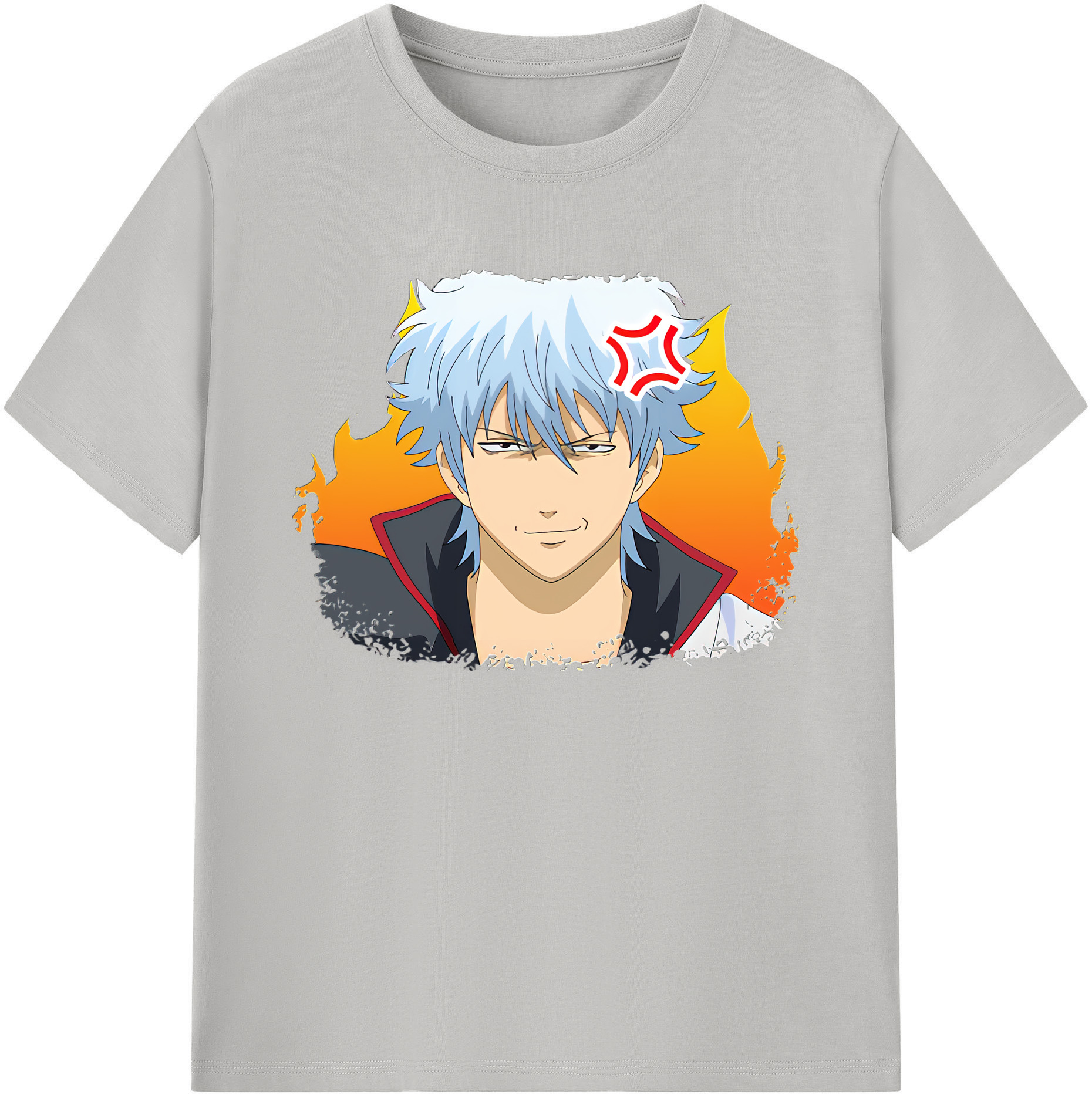 （画像用） ぎんたま 坂田銀時（さかたぎんとき） 神楽 志村新八（しむら しんぱち） GINTAMA Sakata Gintoki Kagura Shimura Shinpachi 綿100％ メンズ半袖Tシャツ｜肌触りやわらか＆通気性