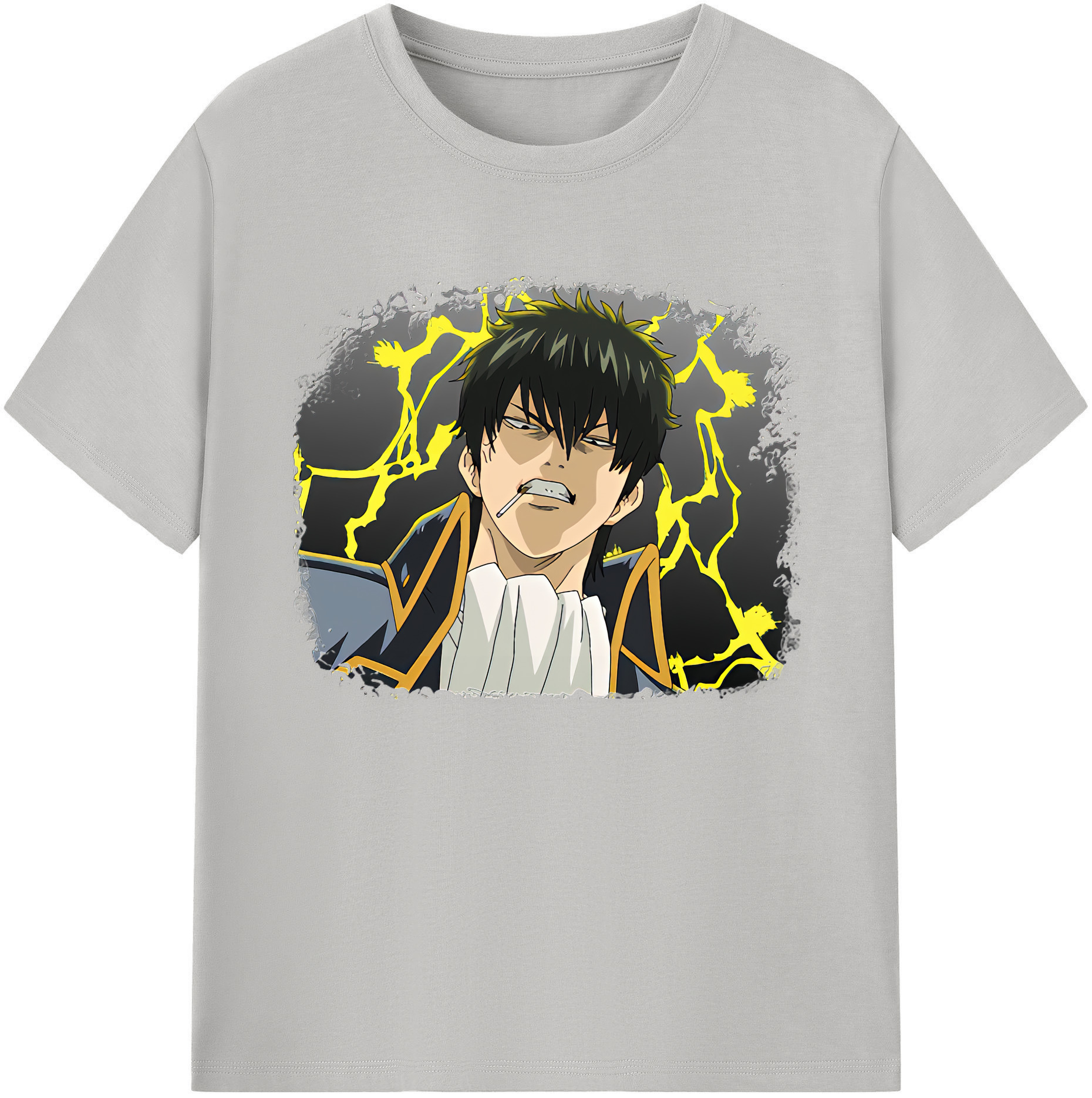 （画像用） ぎんたま 坂田銀時（さかたぎんとき） 神楽 志村新八（しむら しんぱち） GINTAMA Sakata Gintoki Kagura Shimura Shinpachi 綿100％ メンズ半袖Tシャツ｜肌触りやわらか＆通気性
