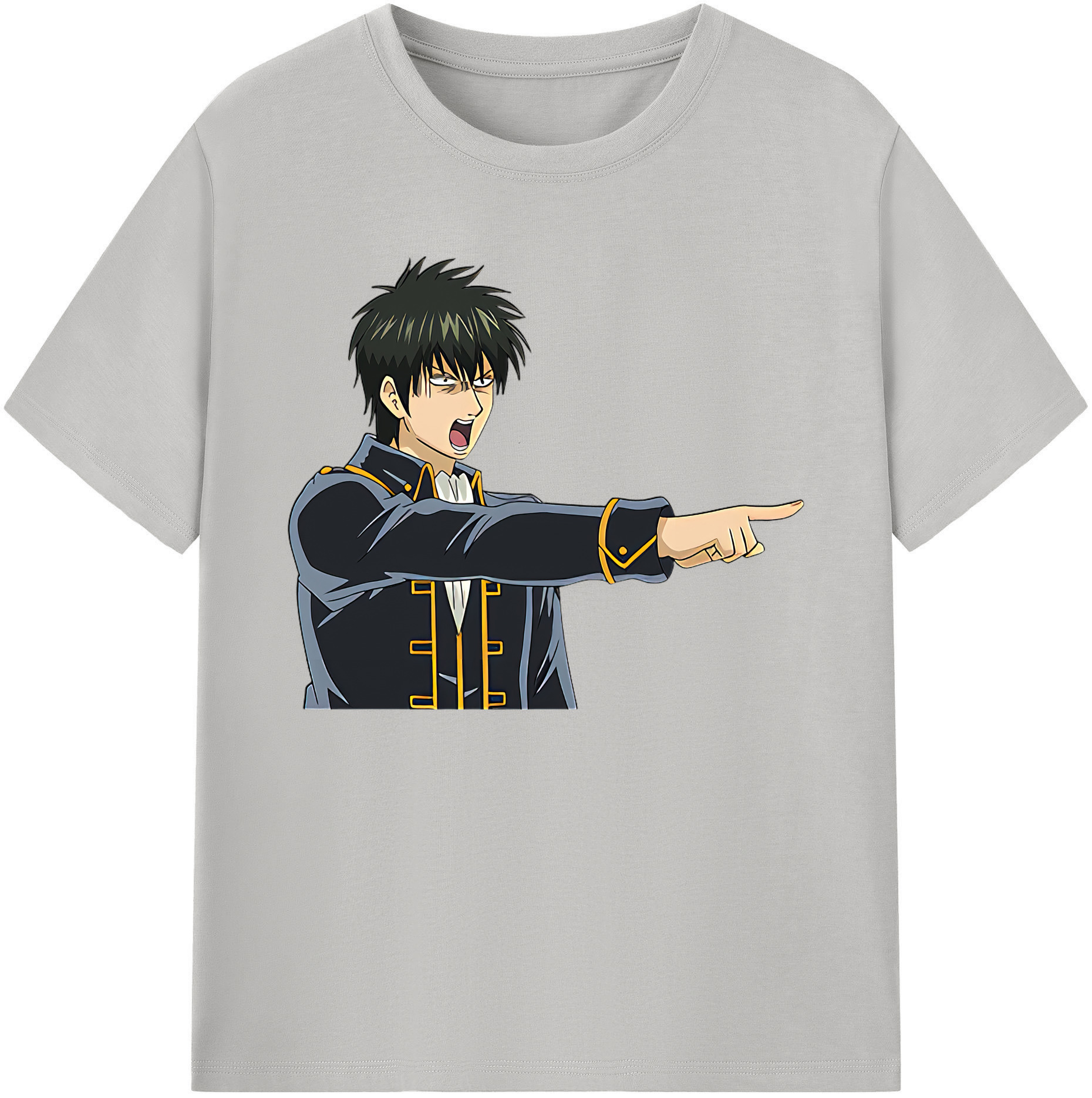 （画像用） ぎんたま 坂田銀時（さかたぎんとき） 神楽 志村新八（しむら しんぱち） GINTAMA Sakata Gintoki Kagura Shimura Shinpachi 綿100％ メンズ半袖Tシャツ｜肌触りやわらか＆通気性