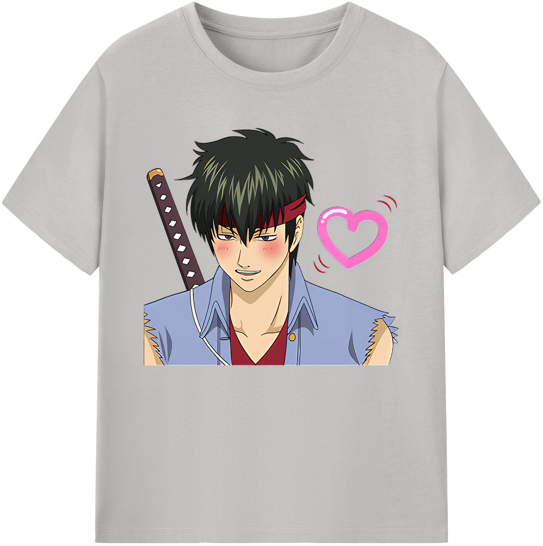 （画像用） ぎんたま 坂田銀時（さかたぎんとき） 神楽 志村新八（しむら しんぱち） GINTAMA Sakata Gintoki Kagura Shimura Shinpachi 綿100％ メンズ半袖Tシャツ｜肌触りやわらか＆通気性