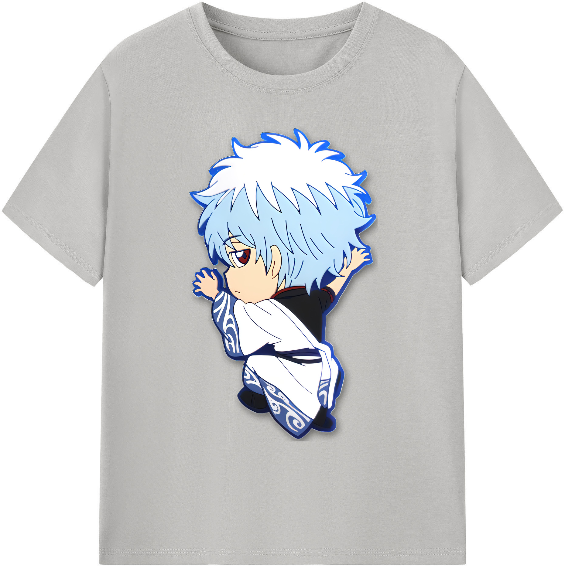 （画像用） ぎんたま 坂田銀時（さかたぎんとき） 神楽 志村新八（しむら しんぱち） GINTAMA Sakata Gintoki Kagura Shimura Shinpachi 綿100％ メンズ半袖Tシャツ｜肌触りやわらか＆通気性