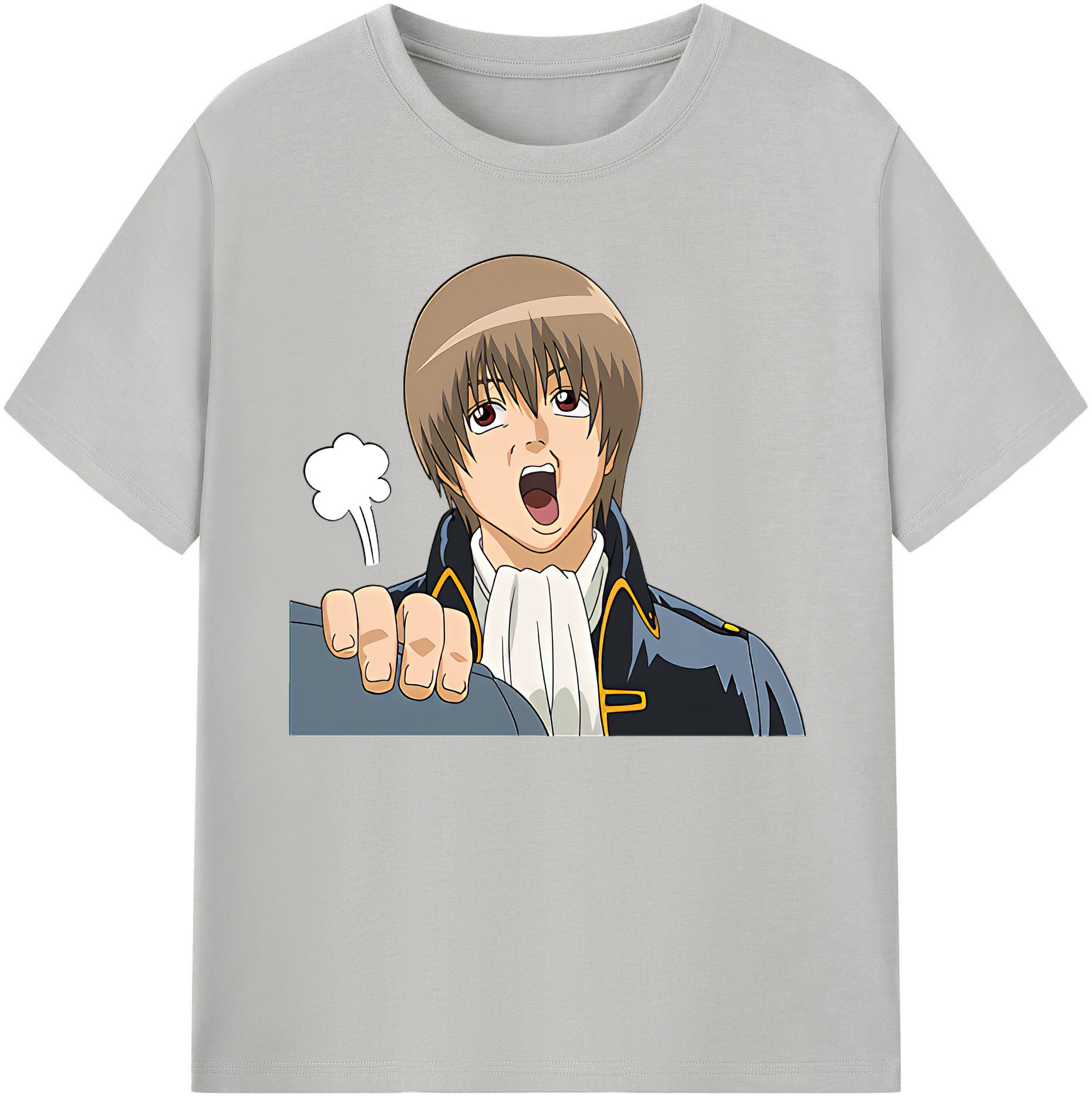 （画像用） ぎんたま 坂田銀時（さかたぎんとき） 神楽 志村新八（しむら しんぱち） GINTAMA Sakata Gintoki Kagura Shimura Shinpachi 綿100％ メンズ半袖Tシャツ｜肌触りやわらか＆通気性